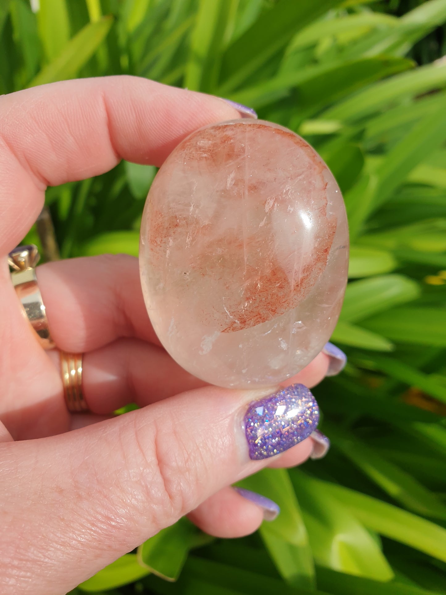 Fire Quartz Palm Stone G