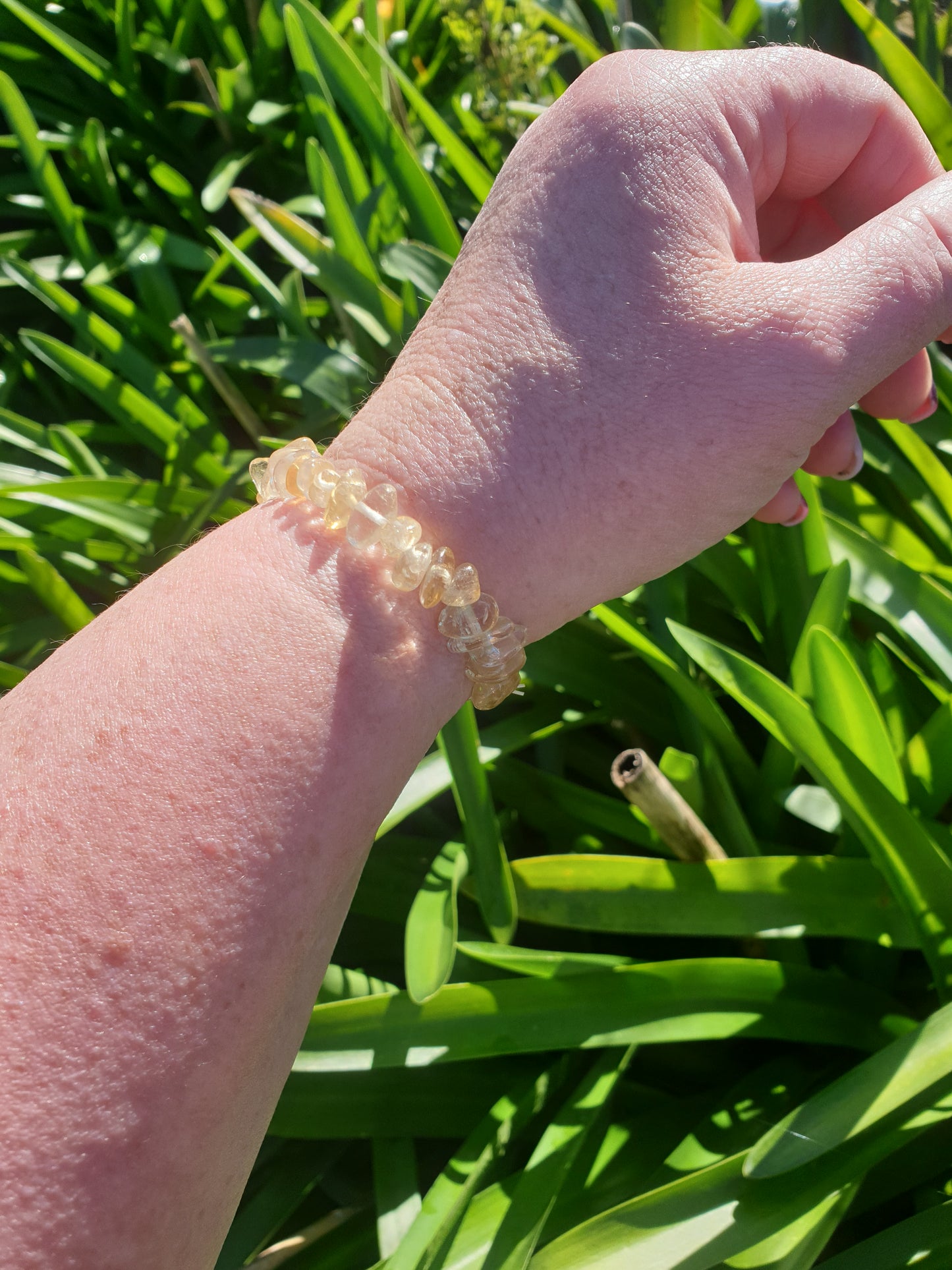 Citrine Crystal Chip Bracelet