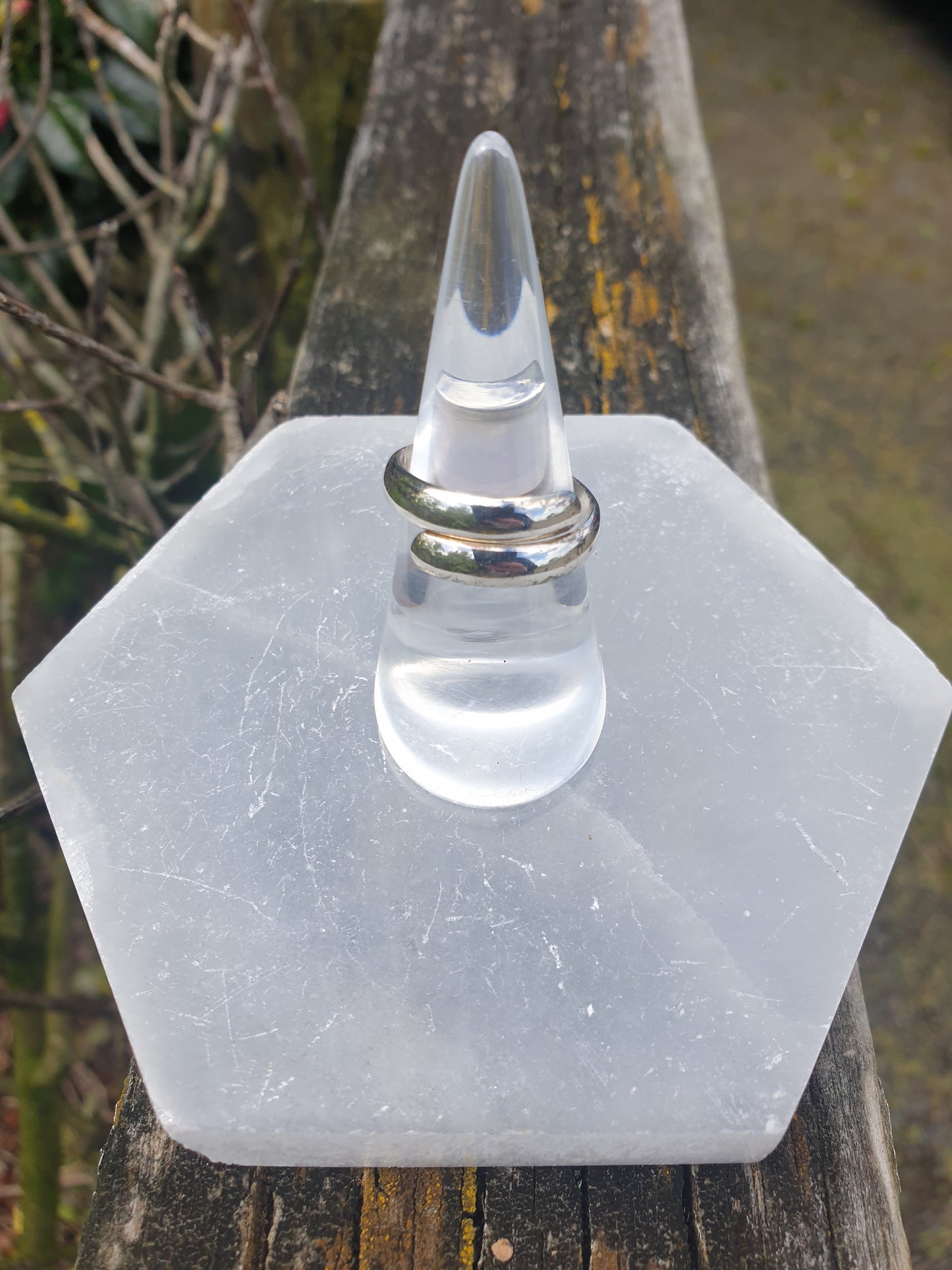 Ametrine | Rose Cut Sterling Silver Adjustable Ring C