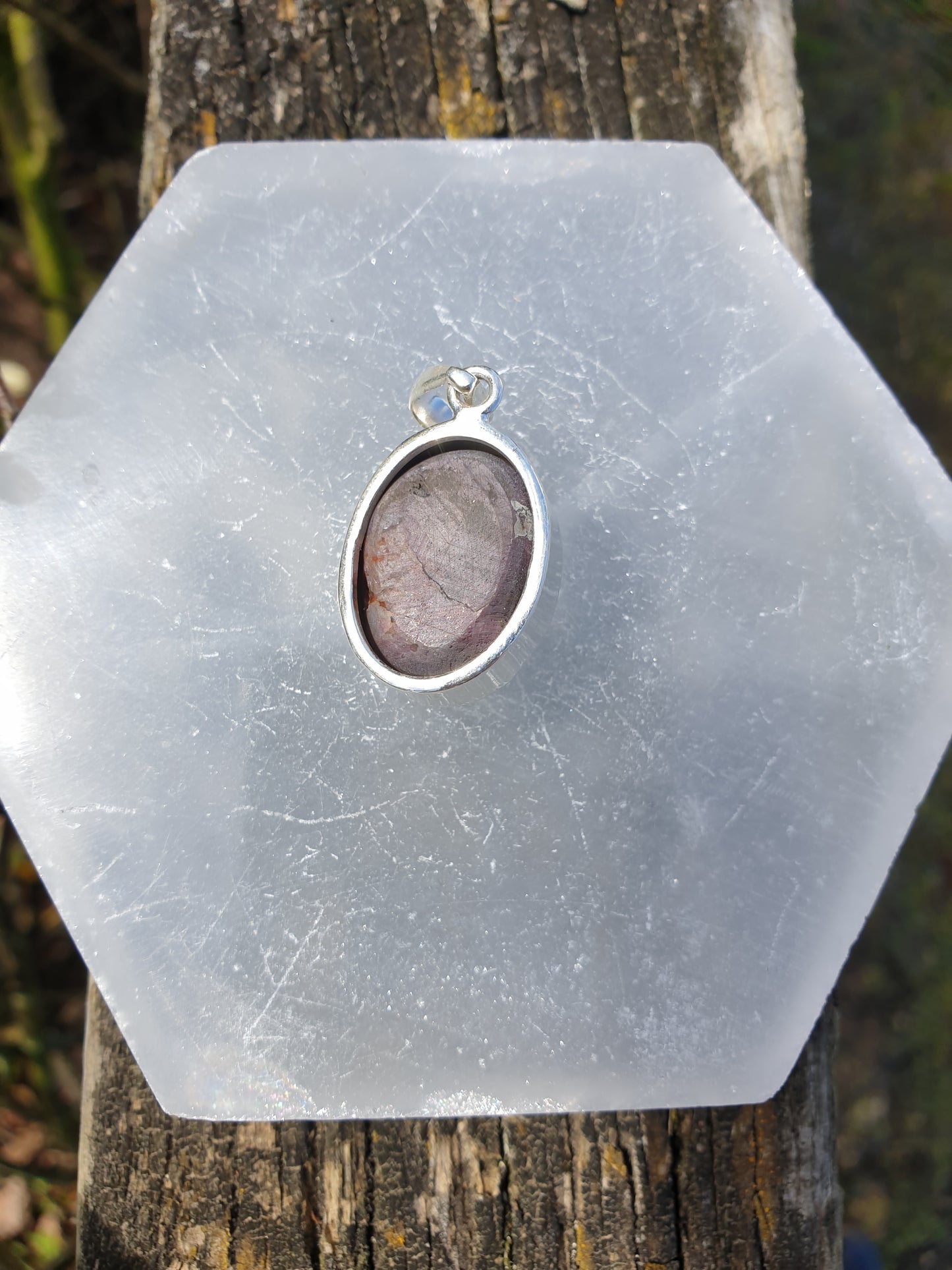 Ruby Star | Polished Sterling Silver Pendant D