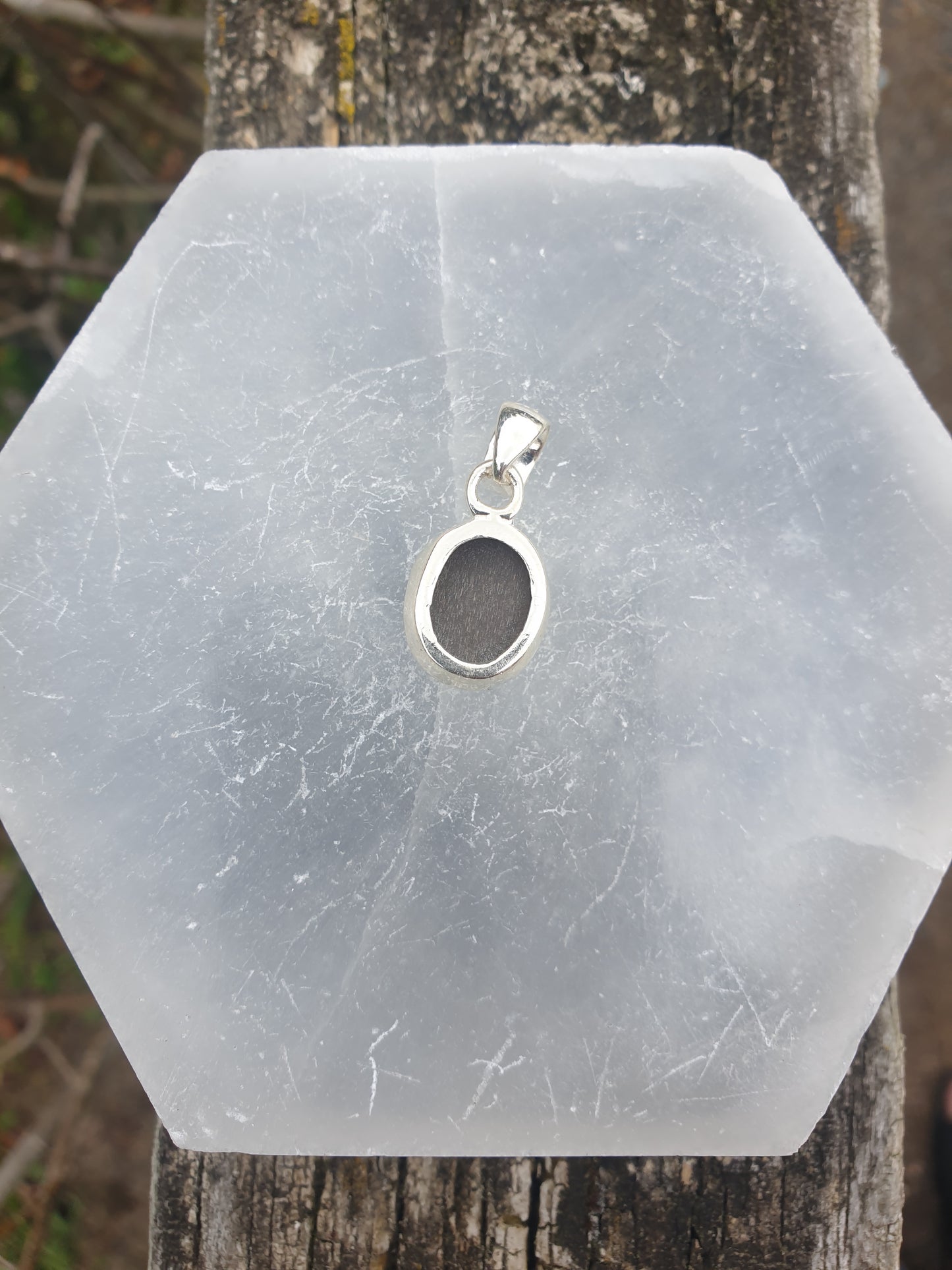 Black Sapphire Star | Polished Sterling Silver Pendant A