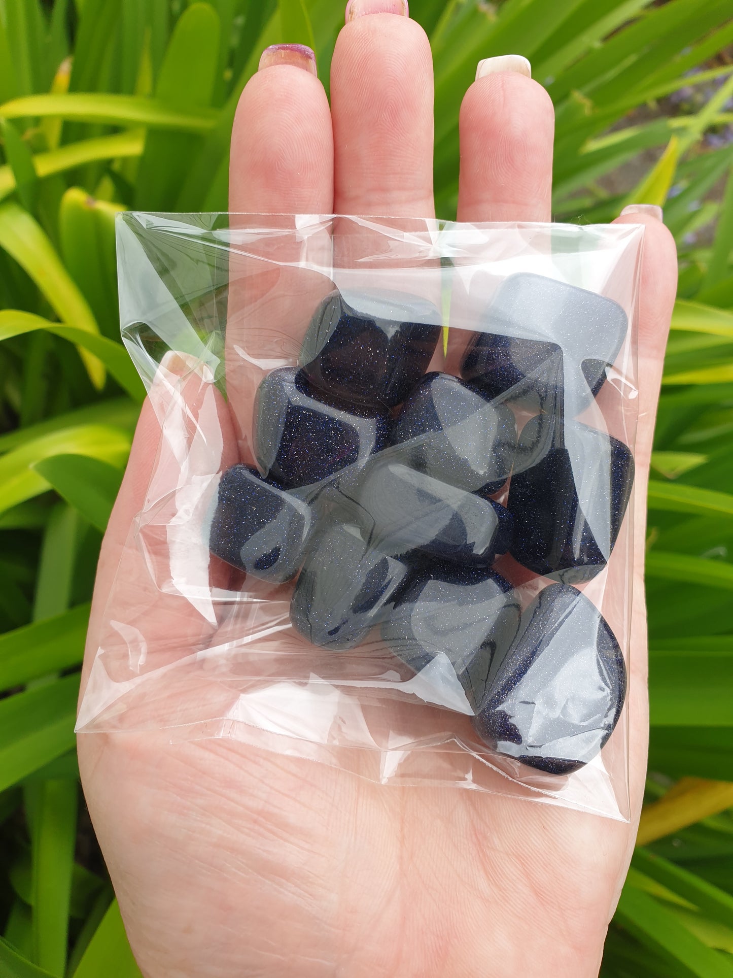 Blue Goldstone Tumbled Stone 10 Pack Valued at $30