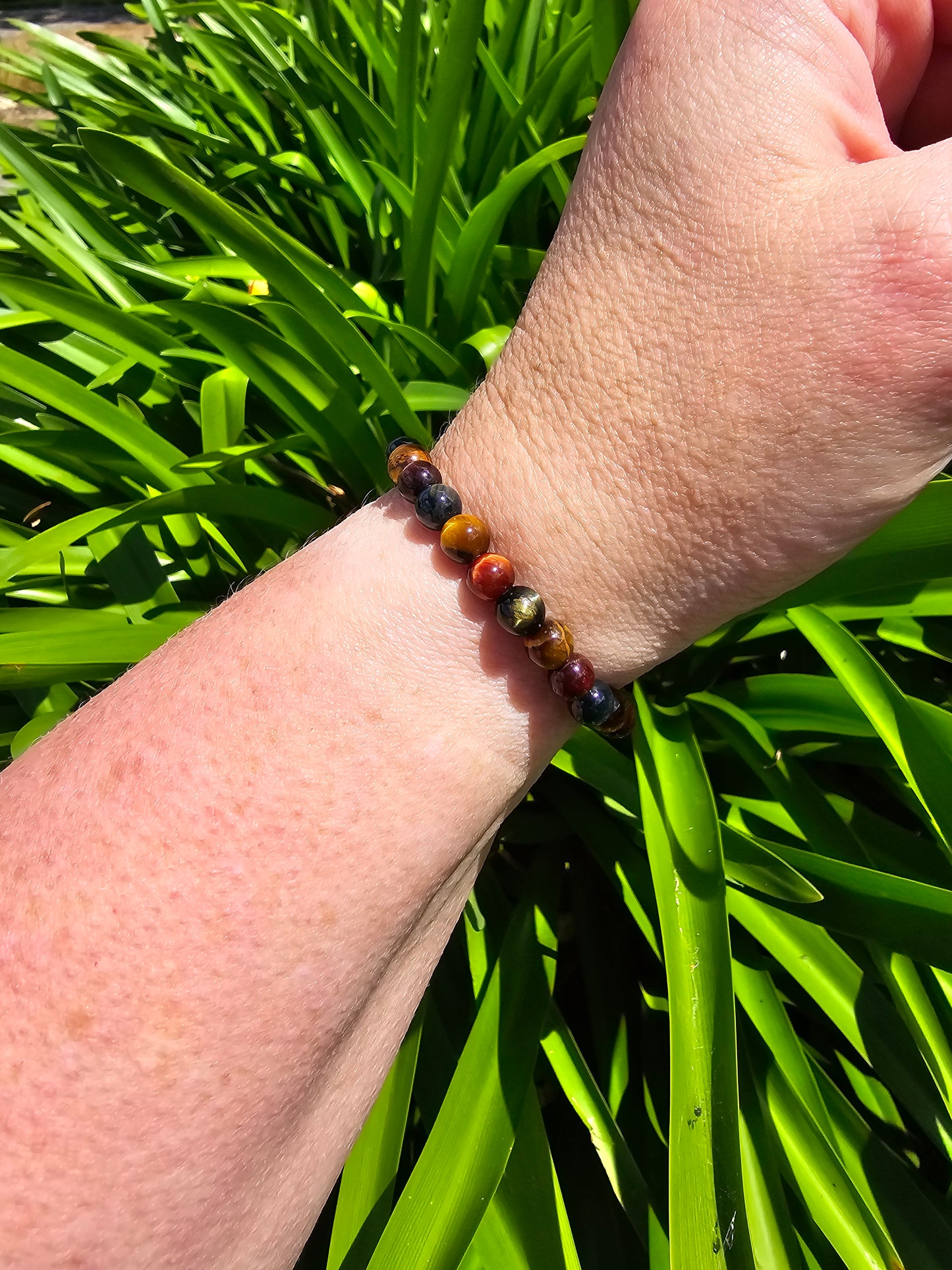 Tigers Eye Mixed | Small Round Bead Bracelet