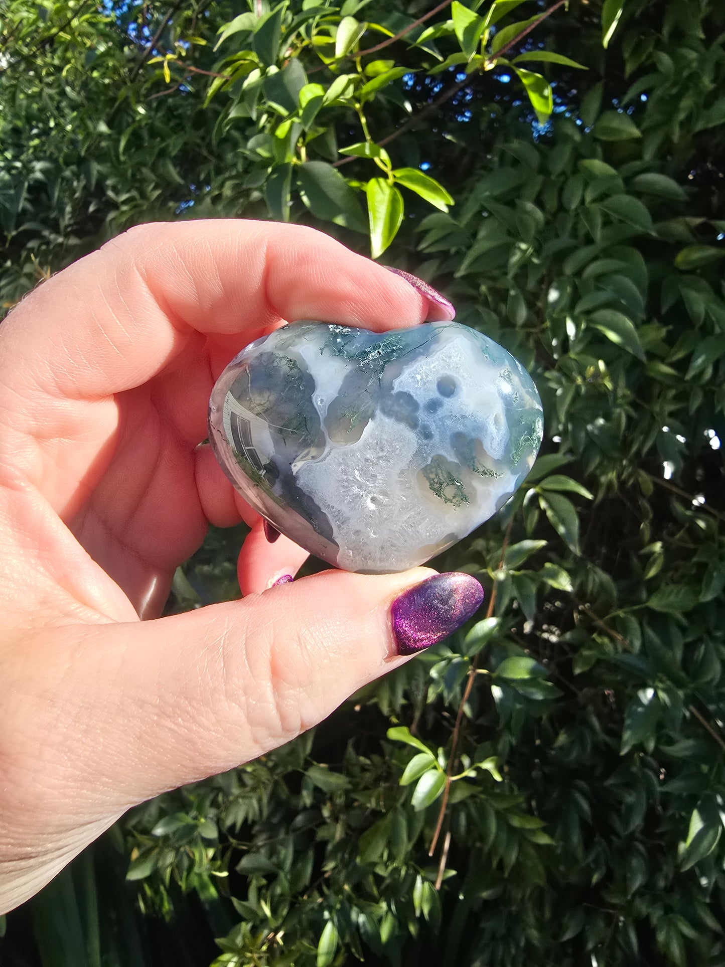 Moss Agate Heart E