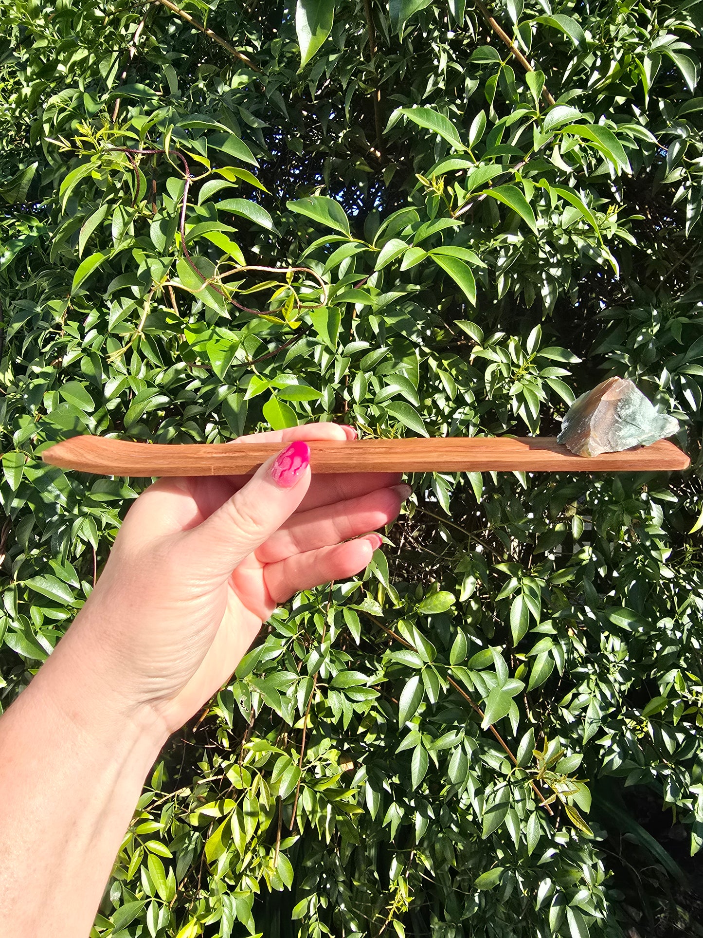 Bloodstone Rough | Wooden Incense Holder