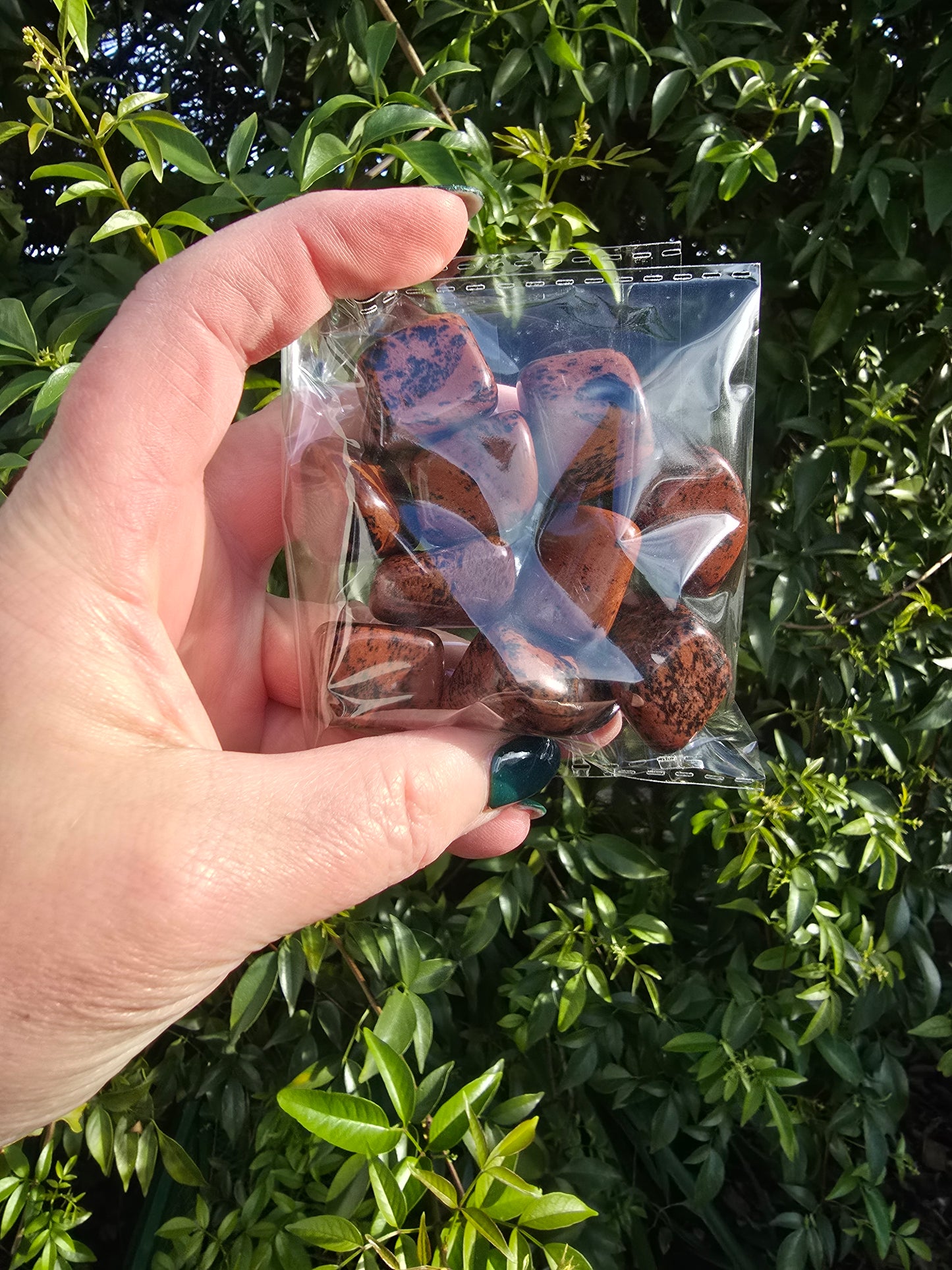 Mahogany Obsidian Tumbled Stones 10 Pack Valued at $40
