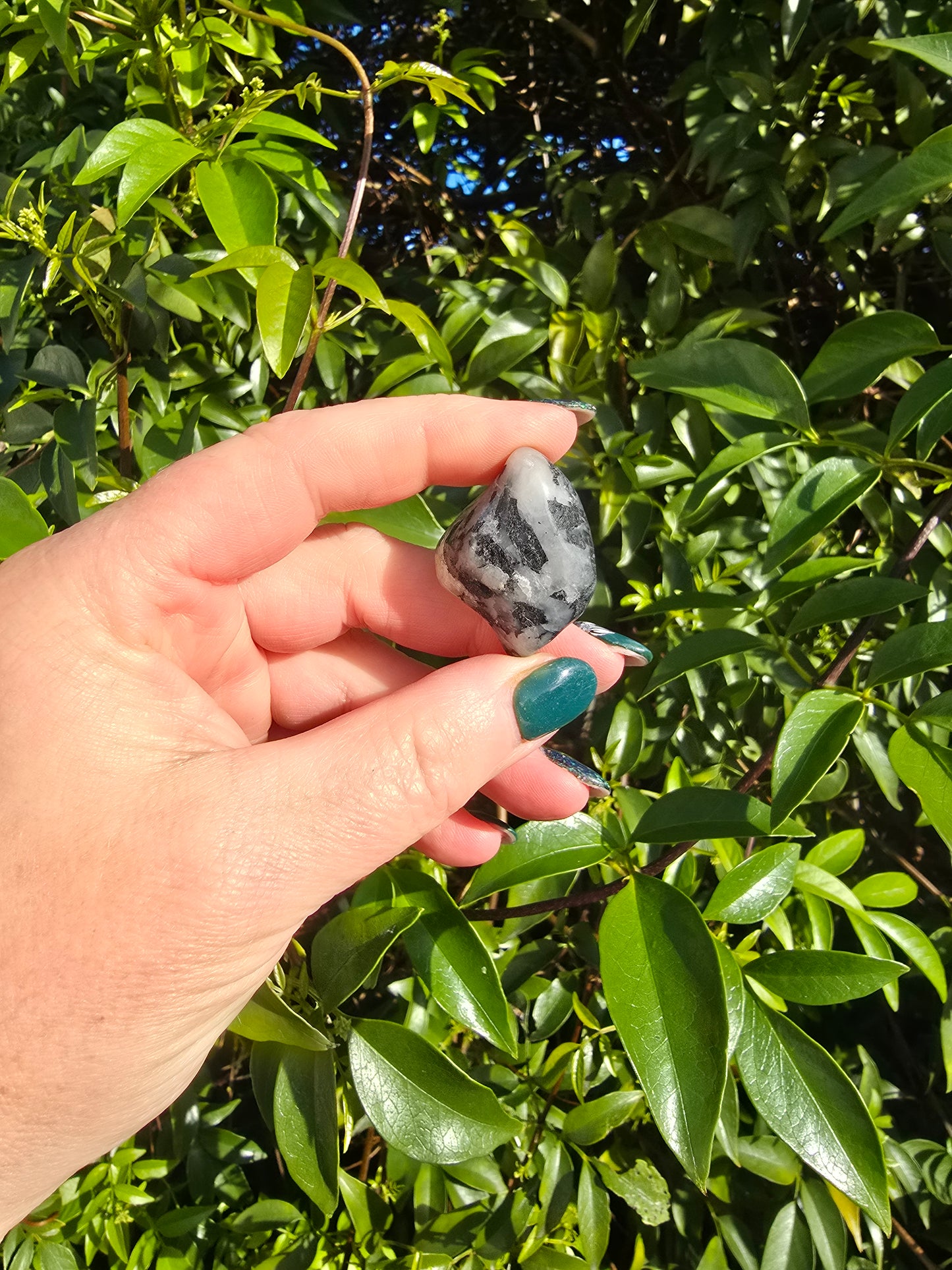 Quartz & Tourmaline Tumbled Stone Medium