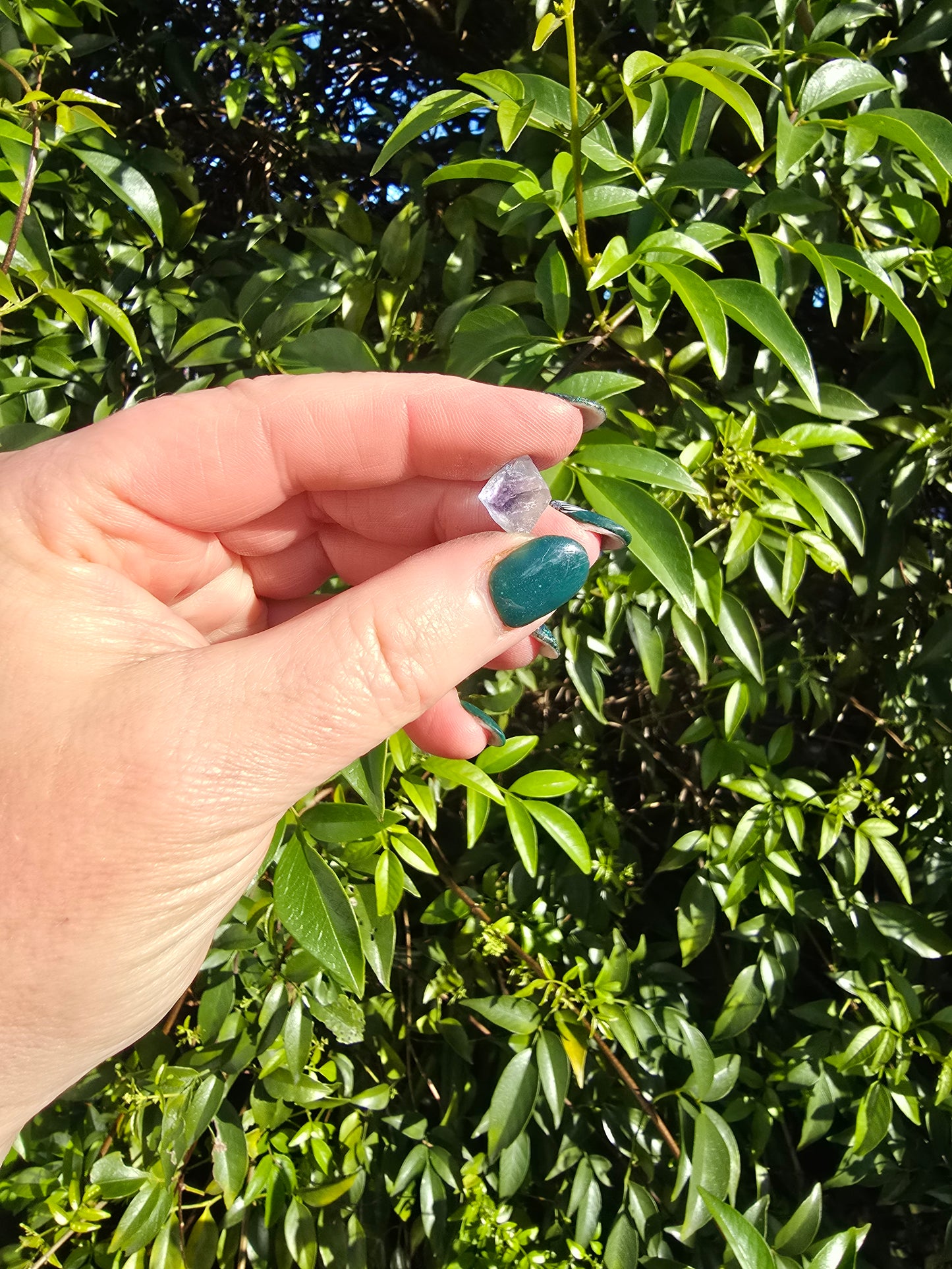 Rainbow Fluorite Octahedron Piece Small