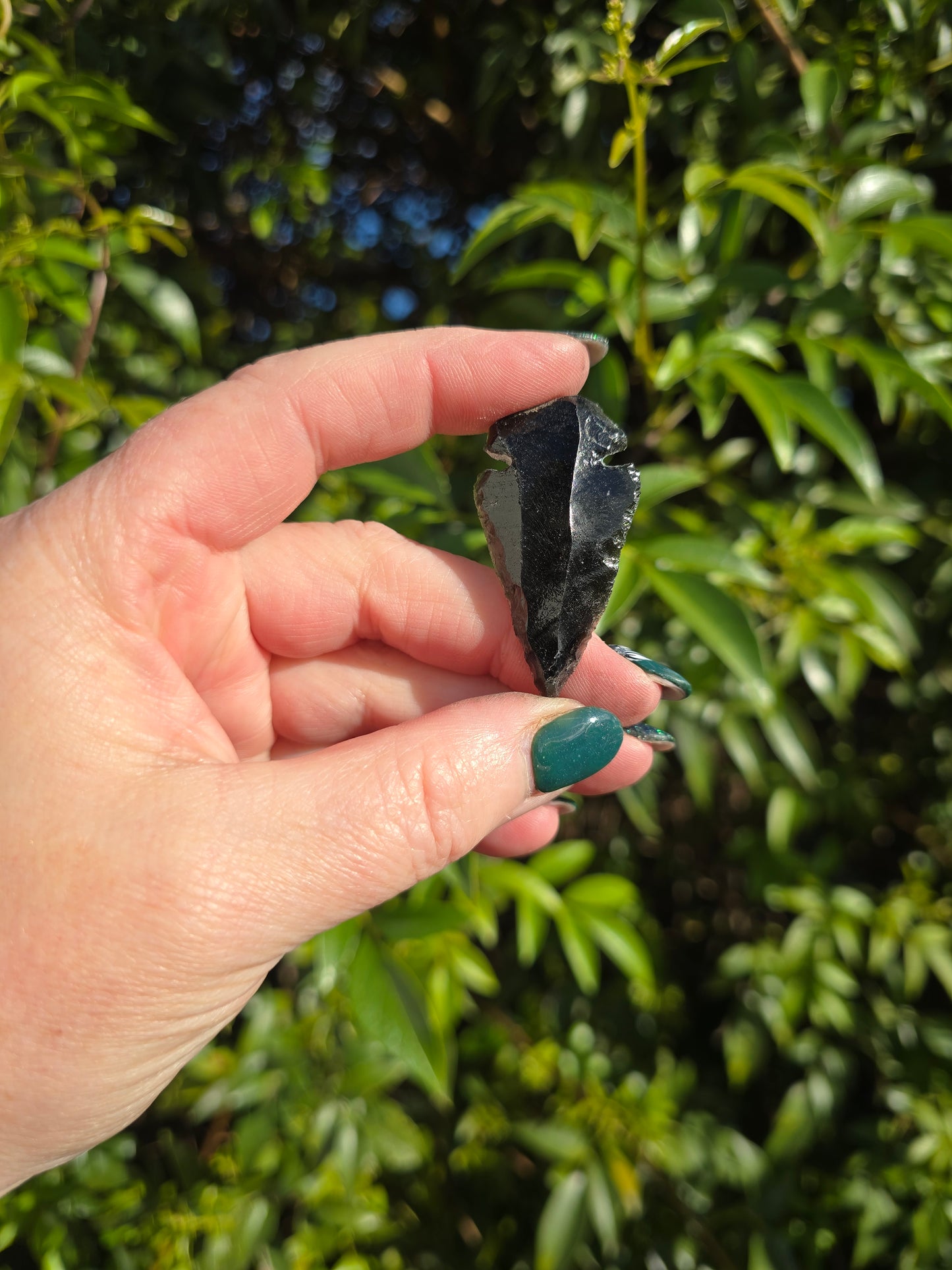 Black Obsidian Carved Arrow Head