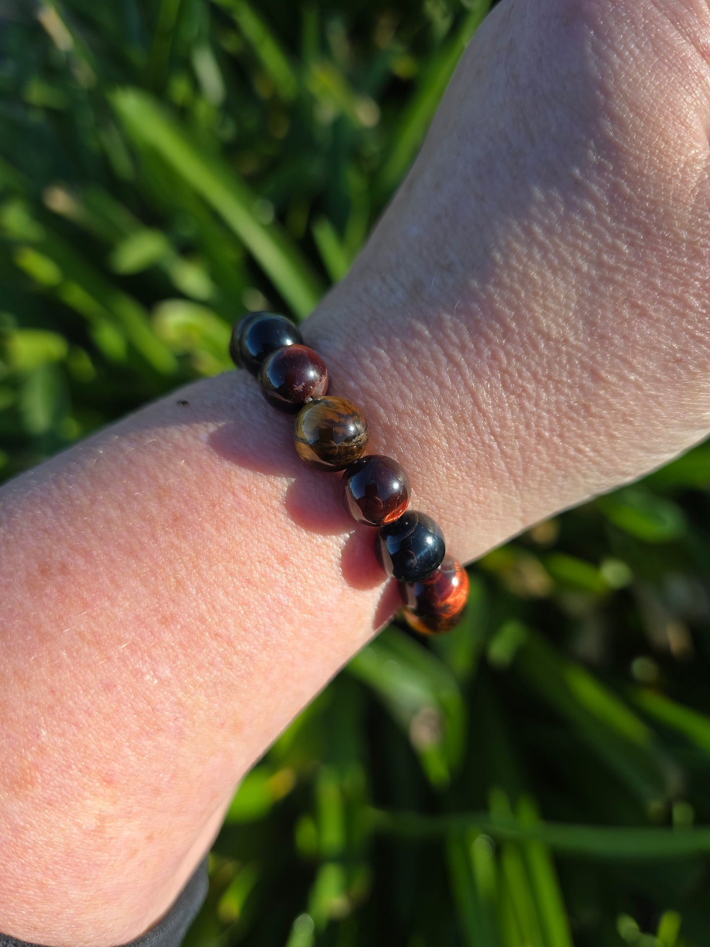 Tigers Eye Mixed | Large Round Bead Bracelet