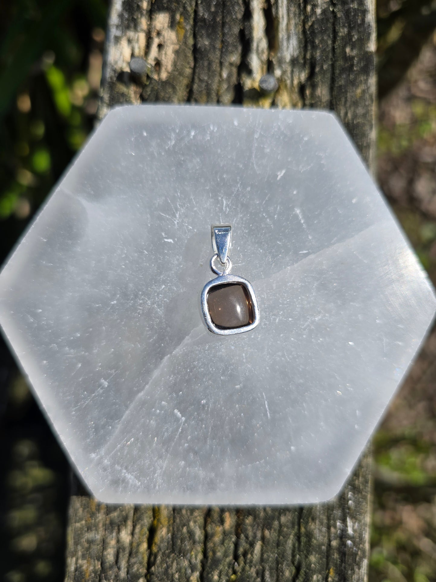 Smoky Quartz | Polished Sterling Silver Pendant B