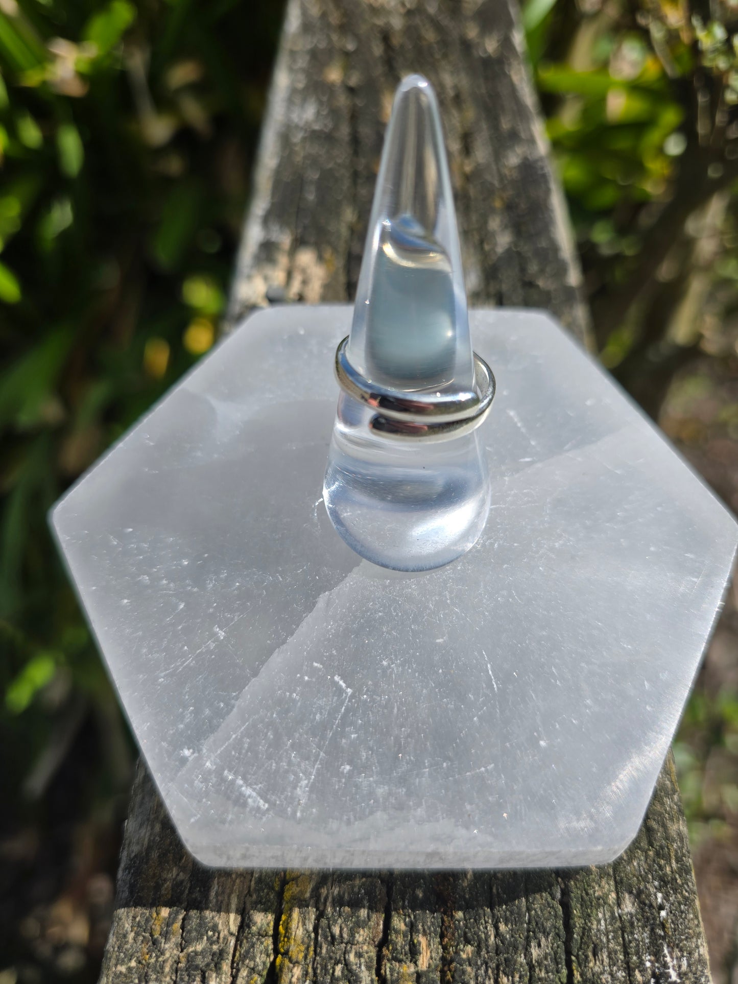 Larimar | Polished Sterling Silver Adjustable Ring C