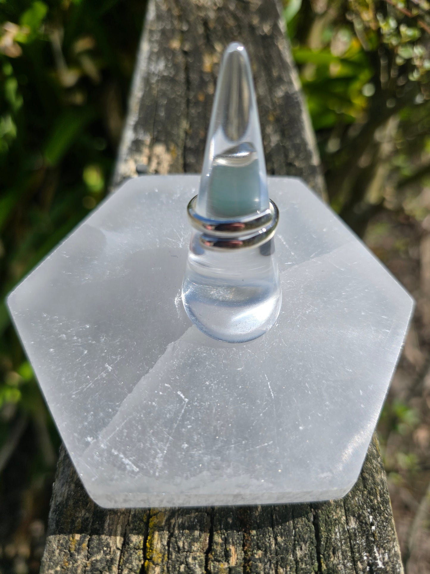 Larimar | Polished Sterling Silver Adjustable Ring D