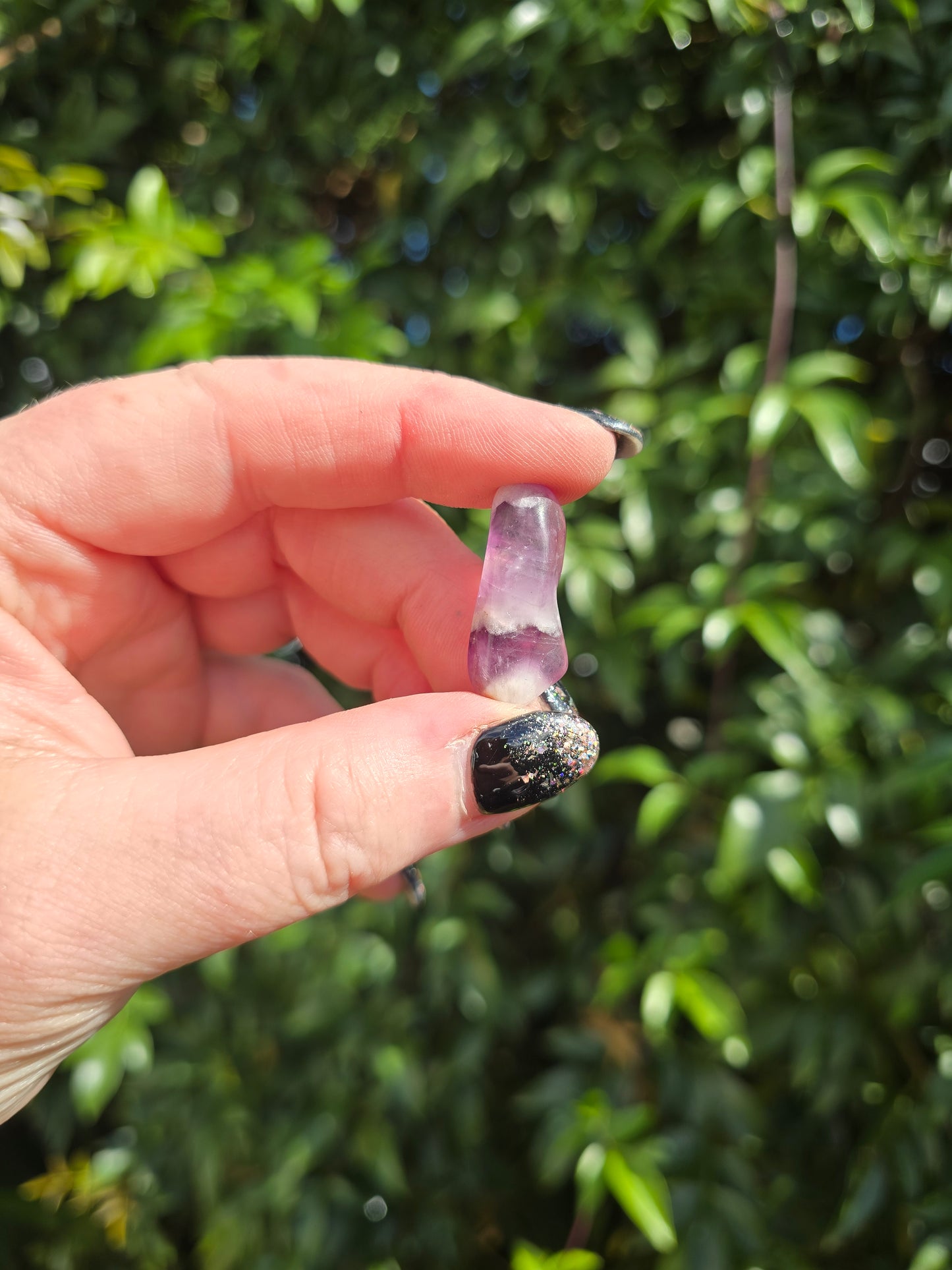 Chevron Amethyst Small Tumbled Stone