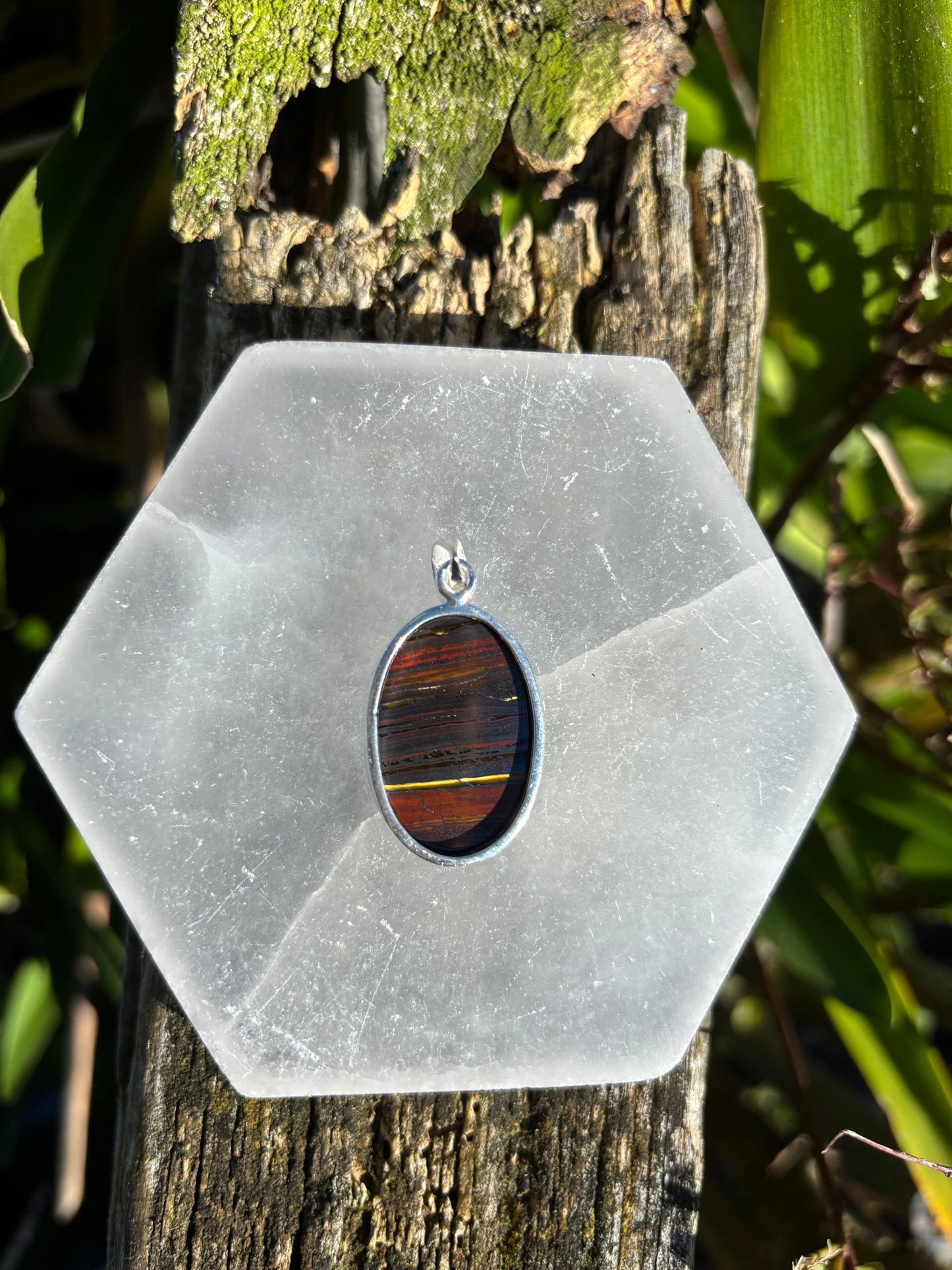 Tigers Iron | Polished Sterling Silver Pendant A