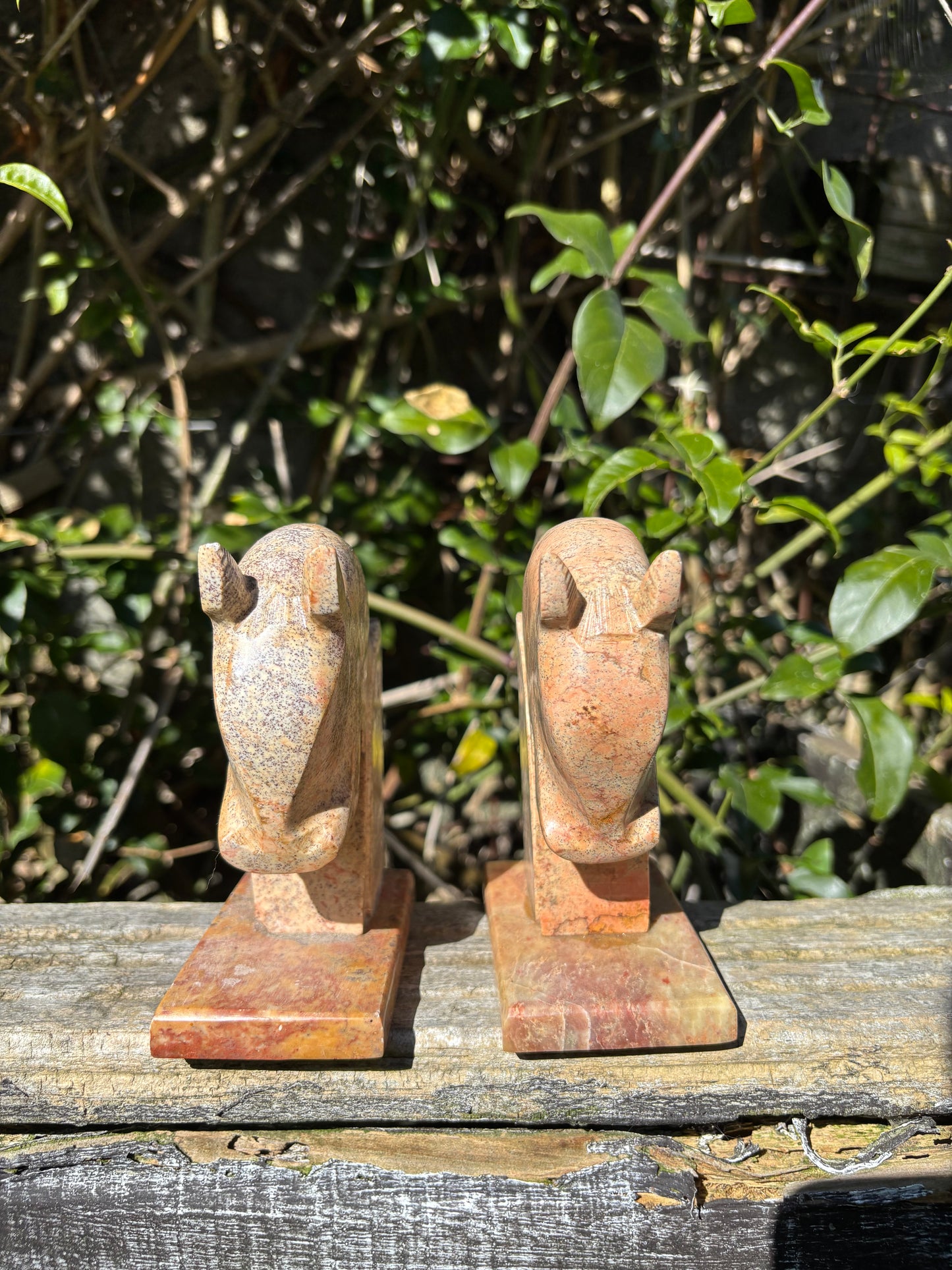 Horse Soapstone Bookends A