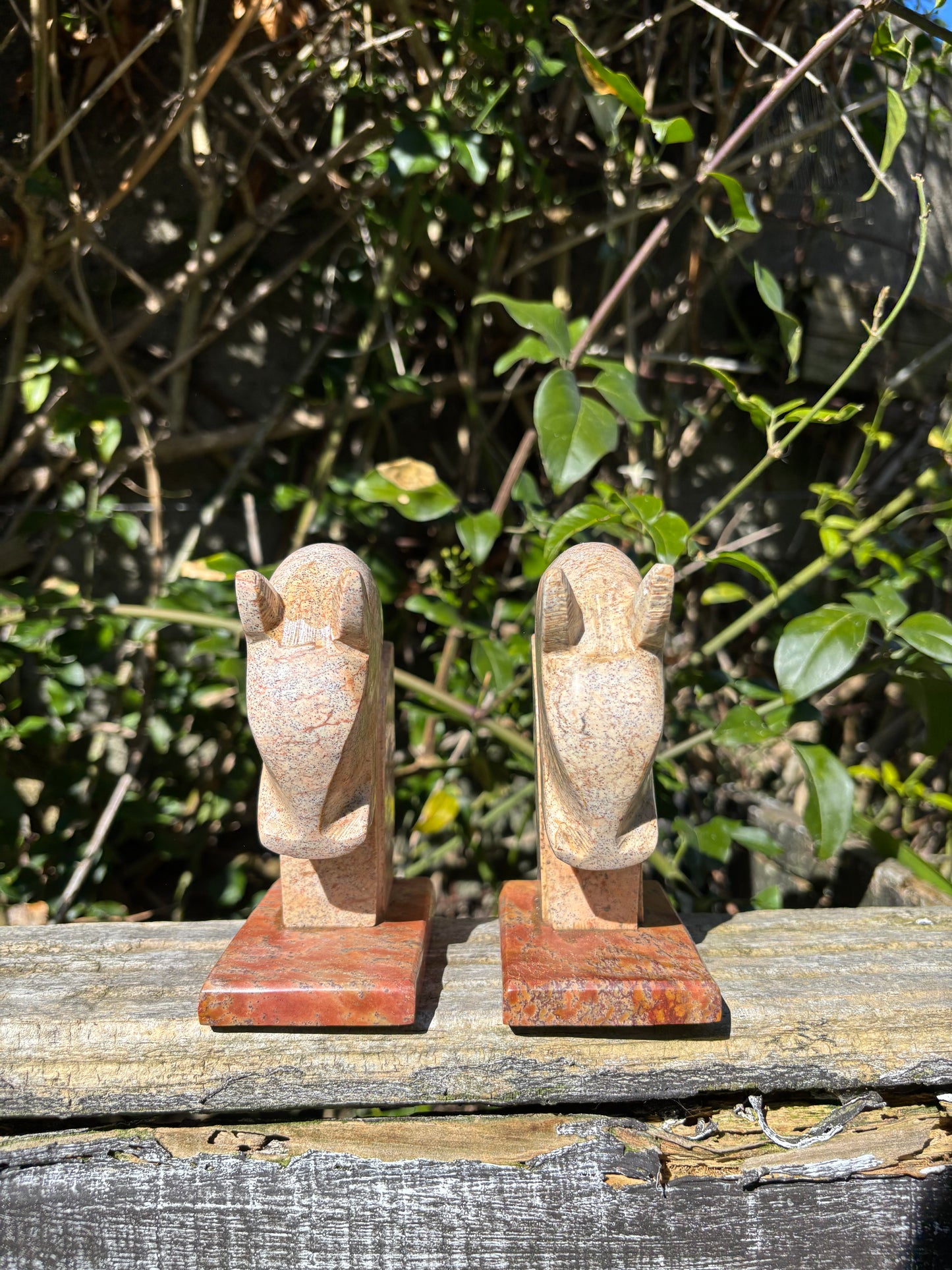 Horse Soapstone Bookends C