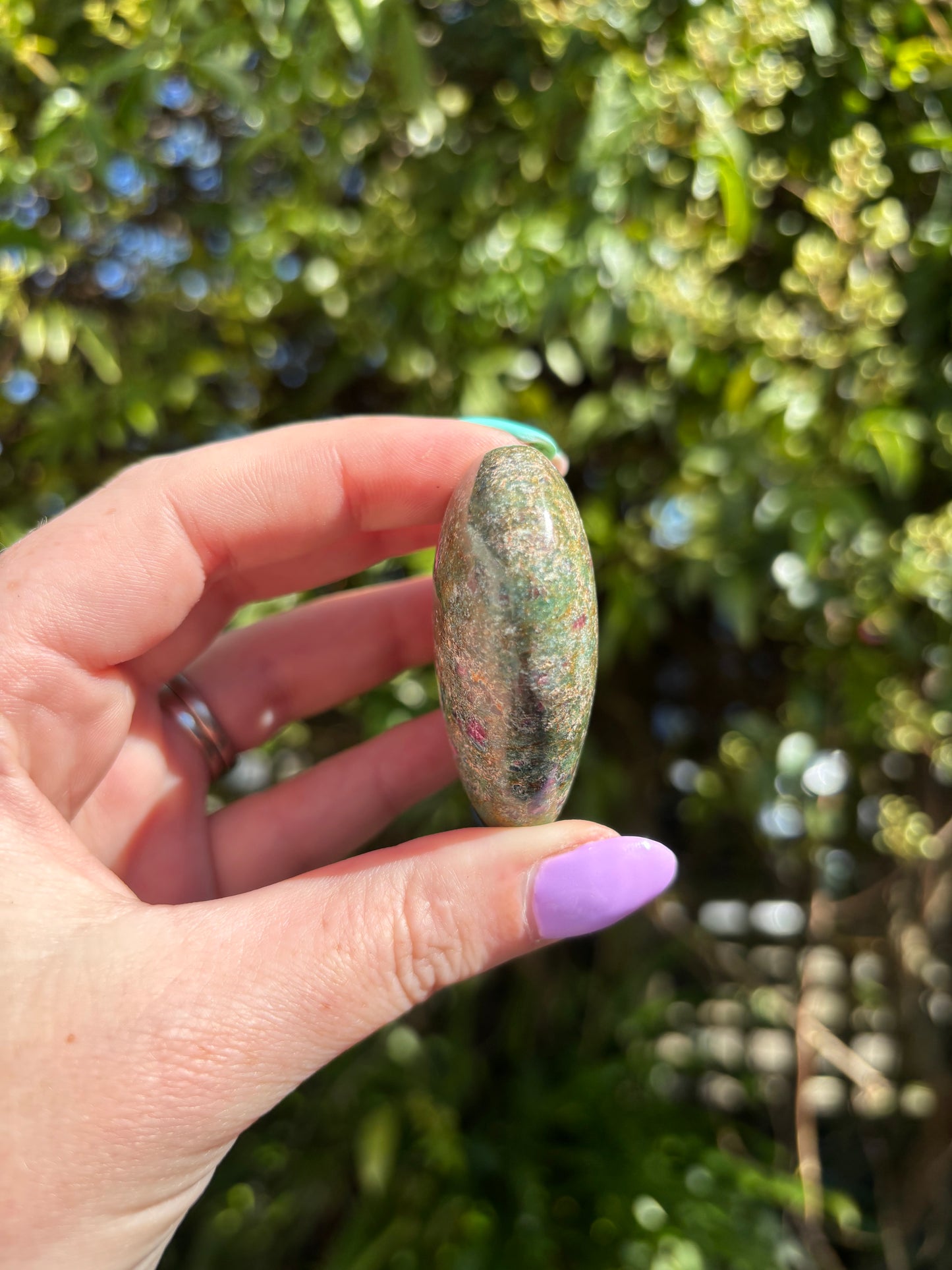 Ruby & Fuchsite Heart B