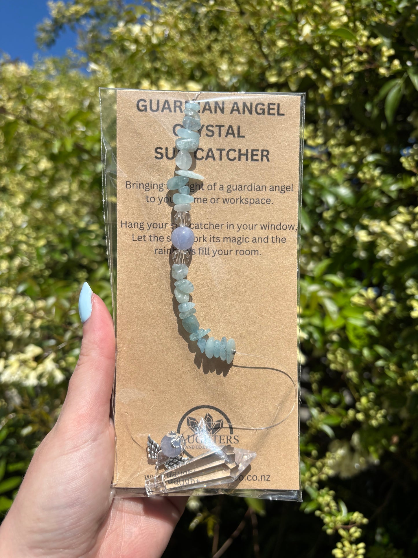 Aquamarine | Guardian Angel Point Sun Catcher