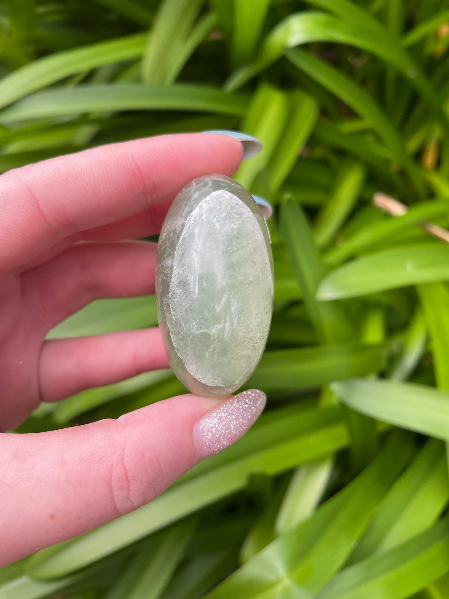 Green Fluorite Palm Stone A