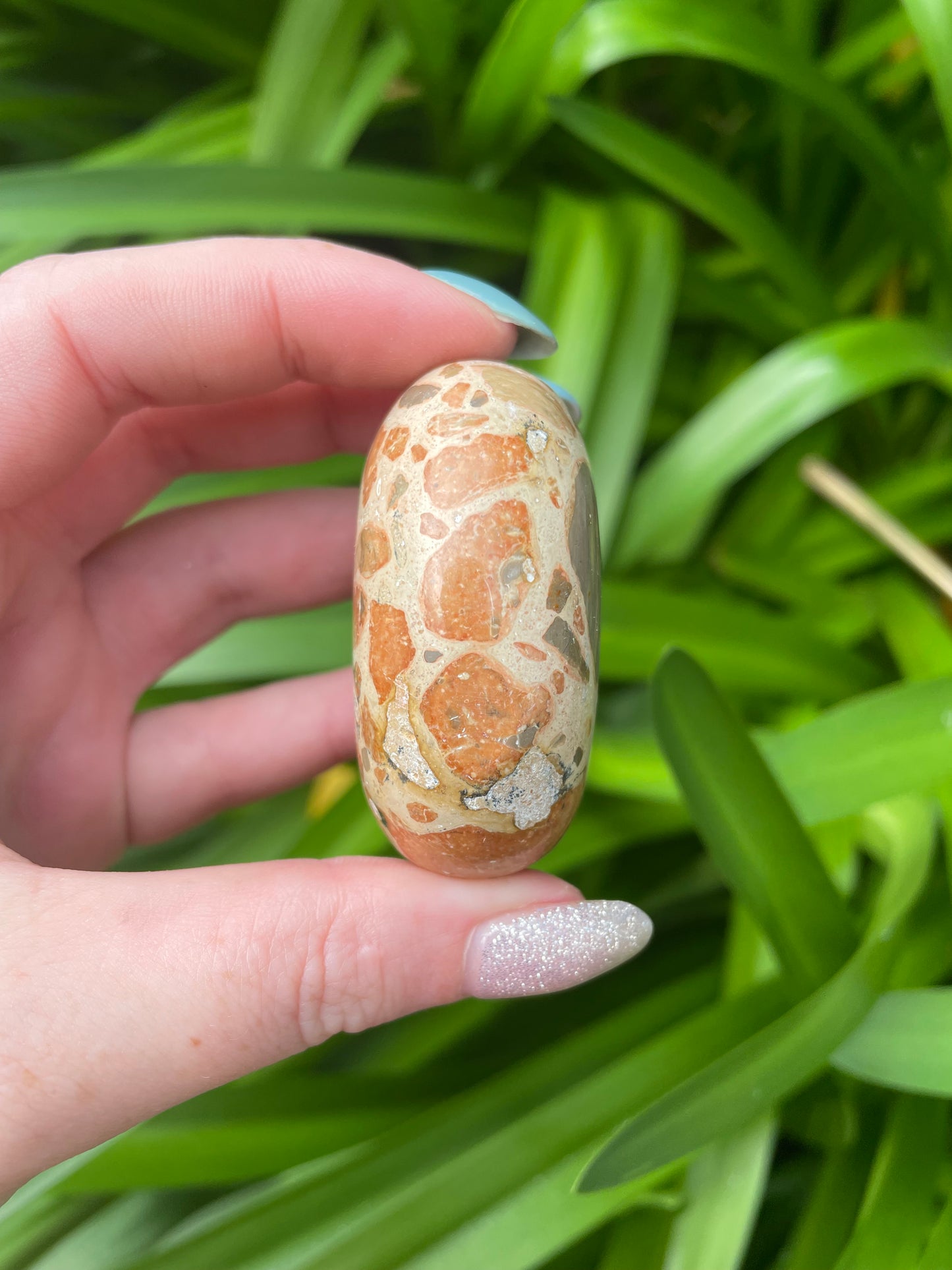 Leopardskin Jasper Palm Stone G