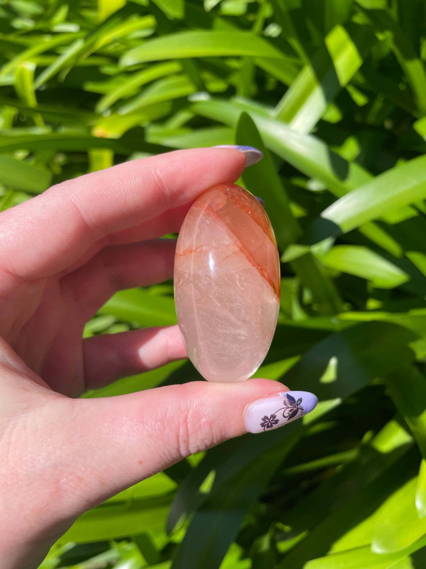 Fire Quartz Palm Stone E