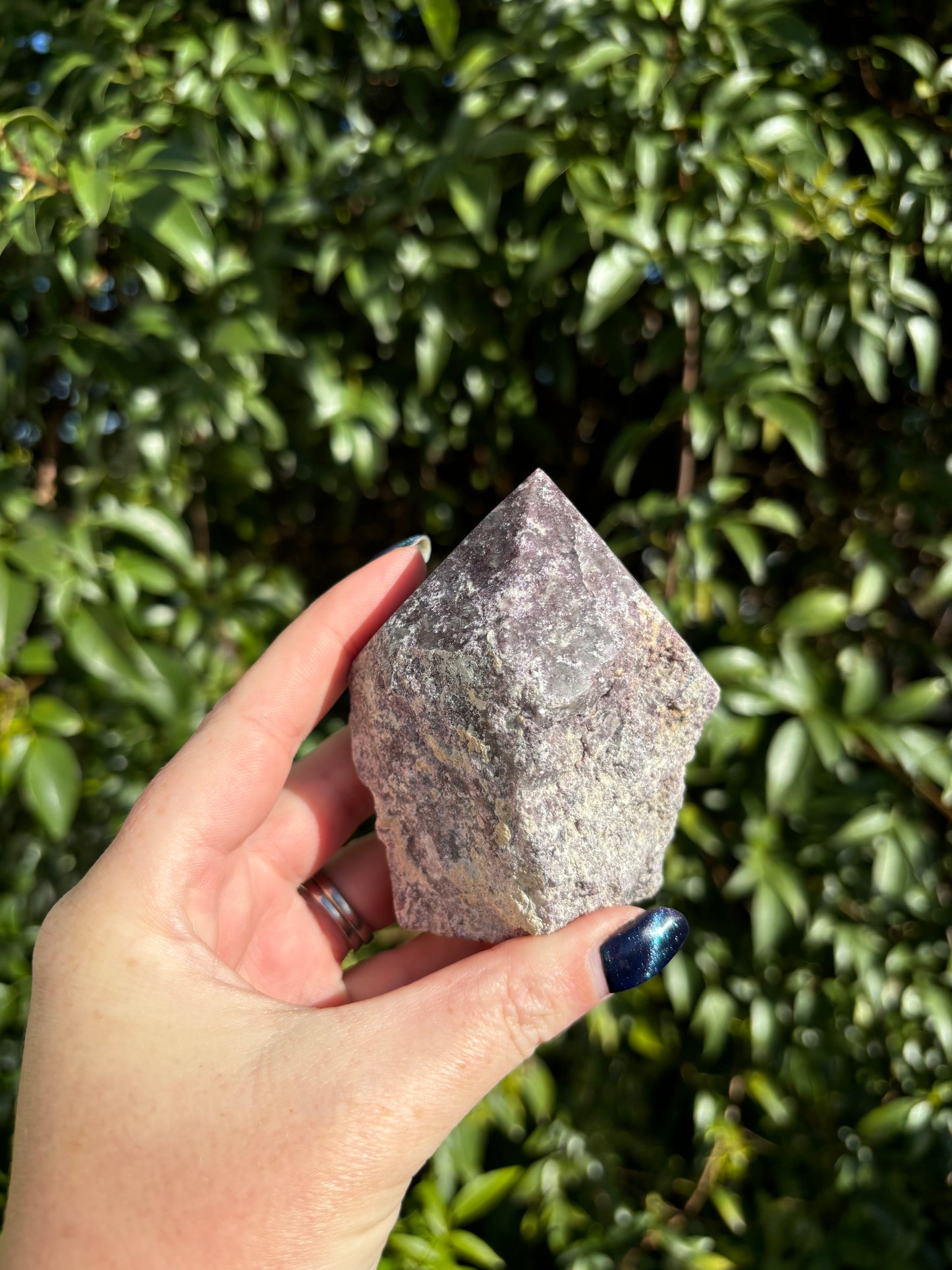 Lepidolite Semi Polished Point D