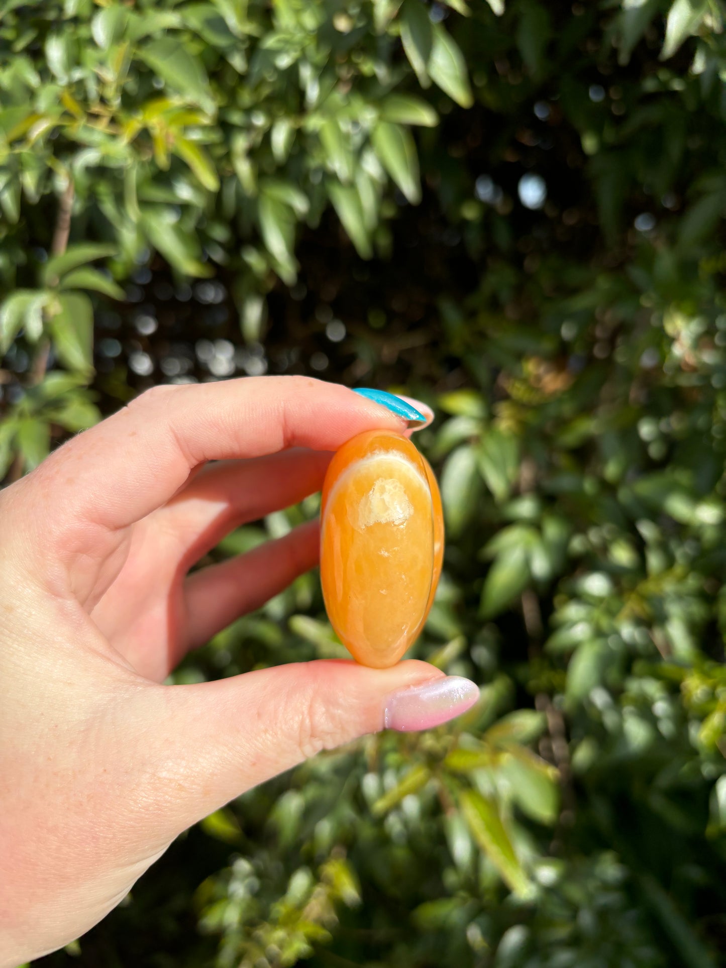 Orange Calcite Double Heart A
