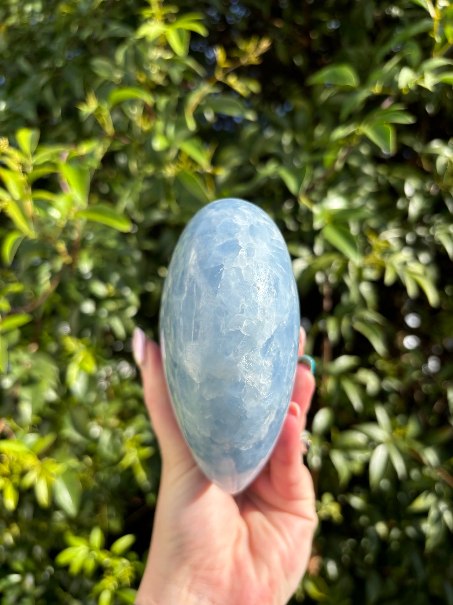 Blue Calcite Heart Large 1.2kgs