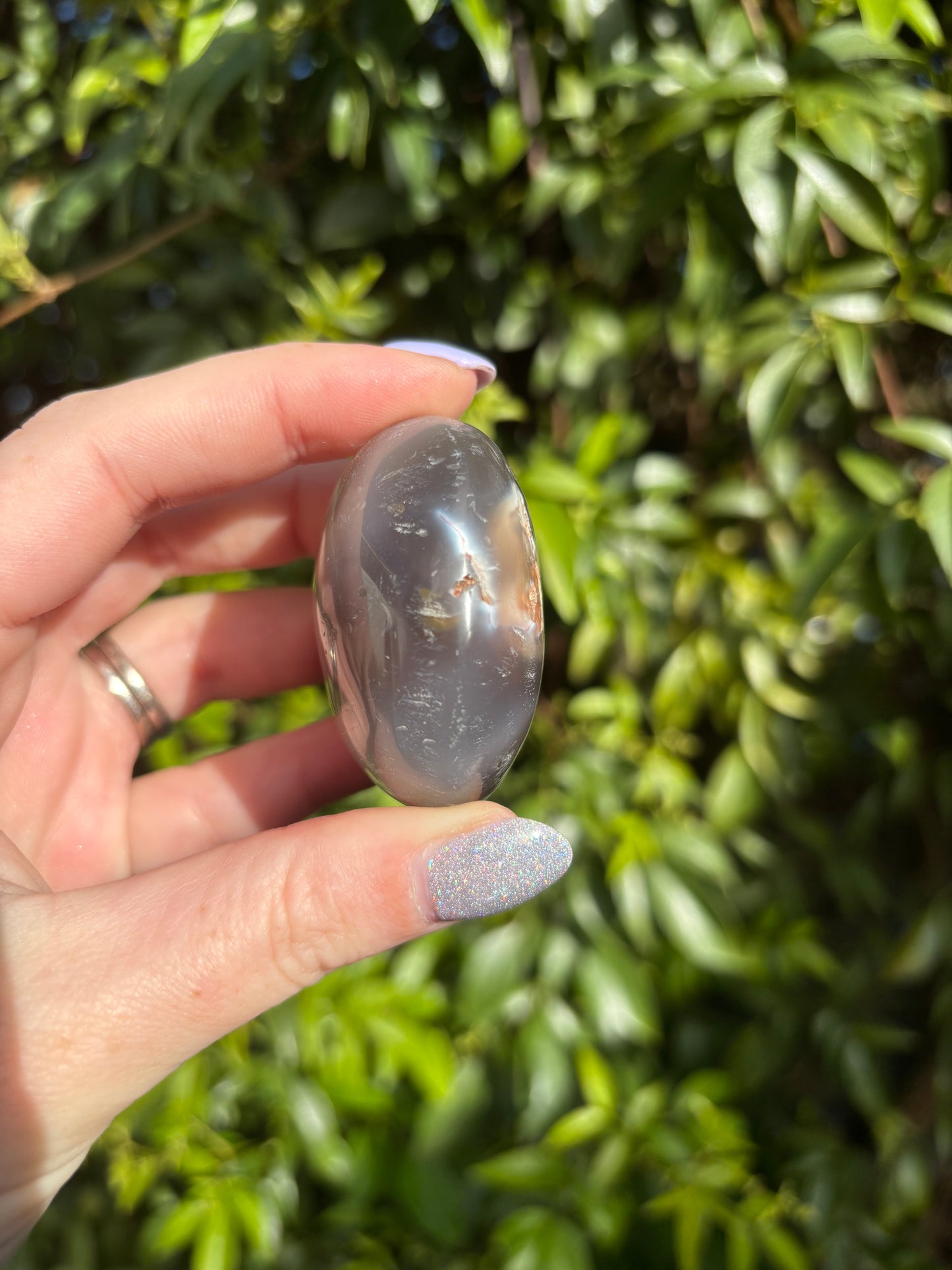 Orca Agate Palm Stone E