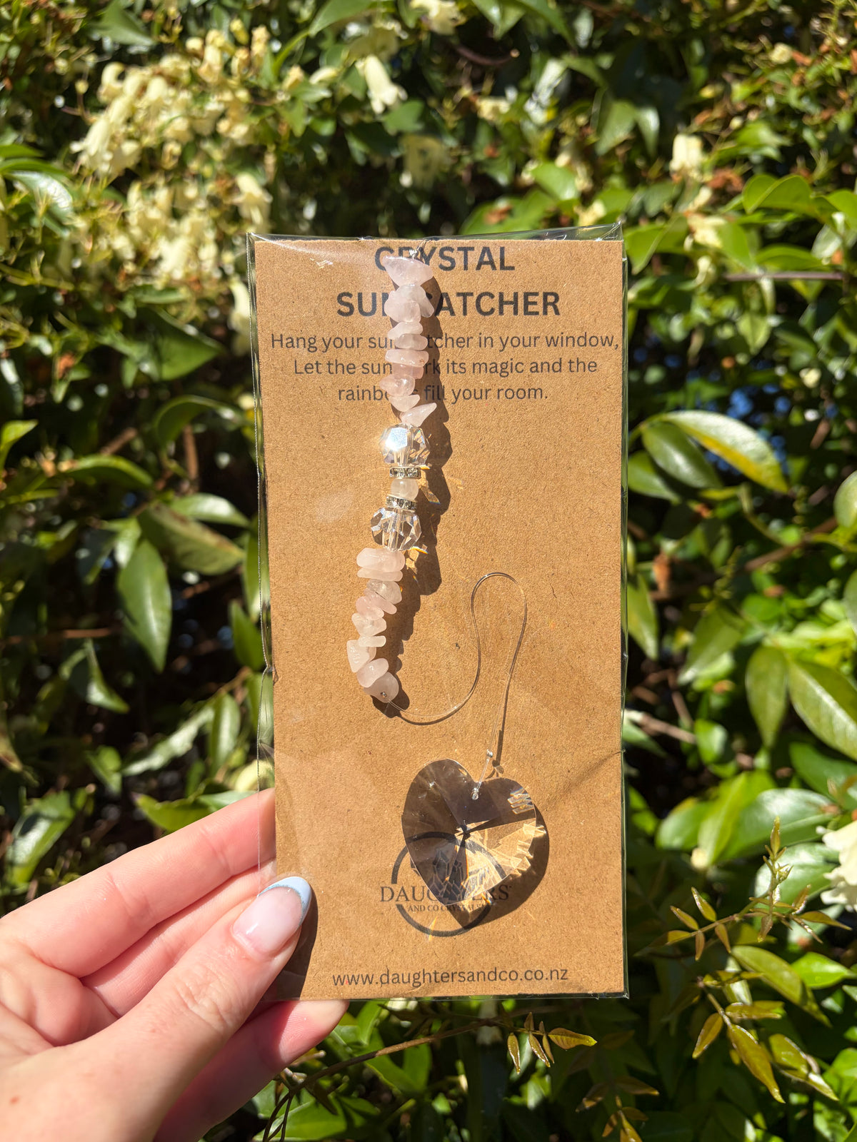 Rose Quartz | Heart Sun Catcher B