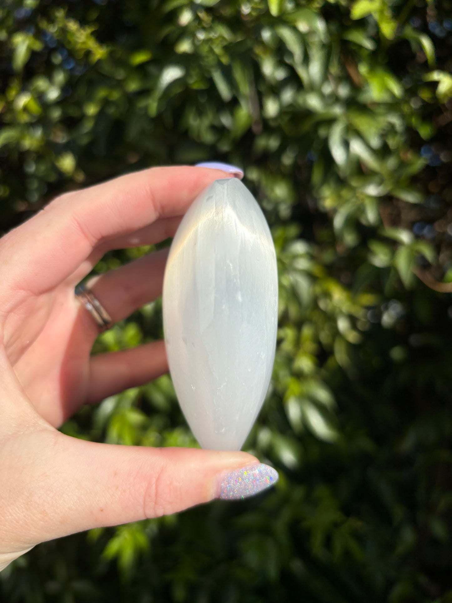 Selenite Heart Large