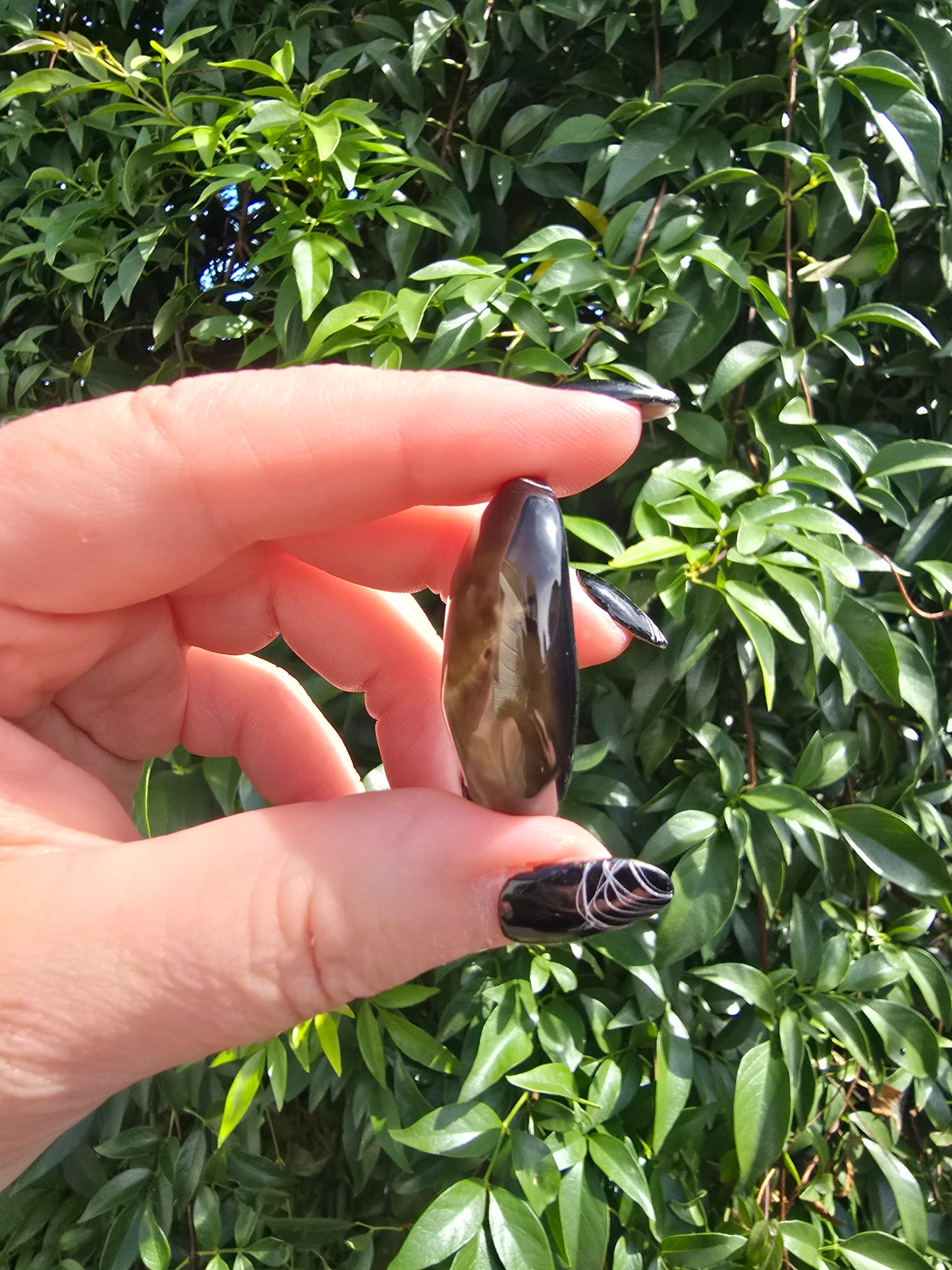 Druzy Agate Palm Stone Small