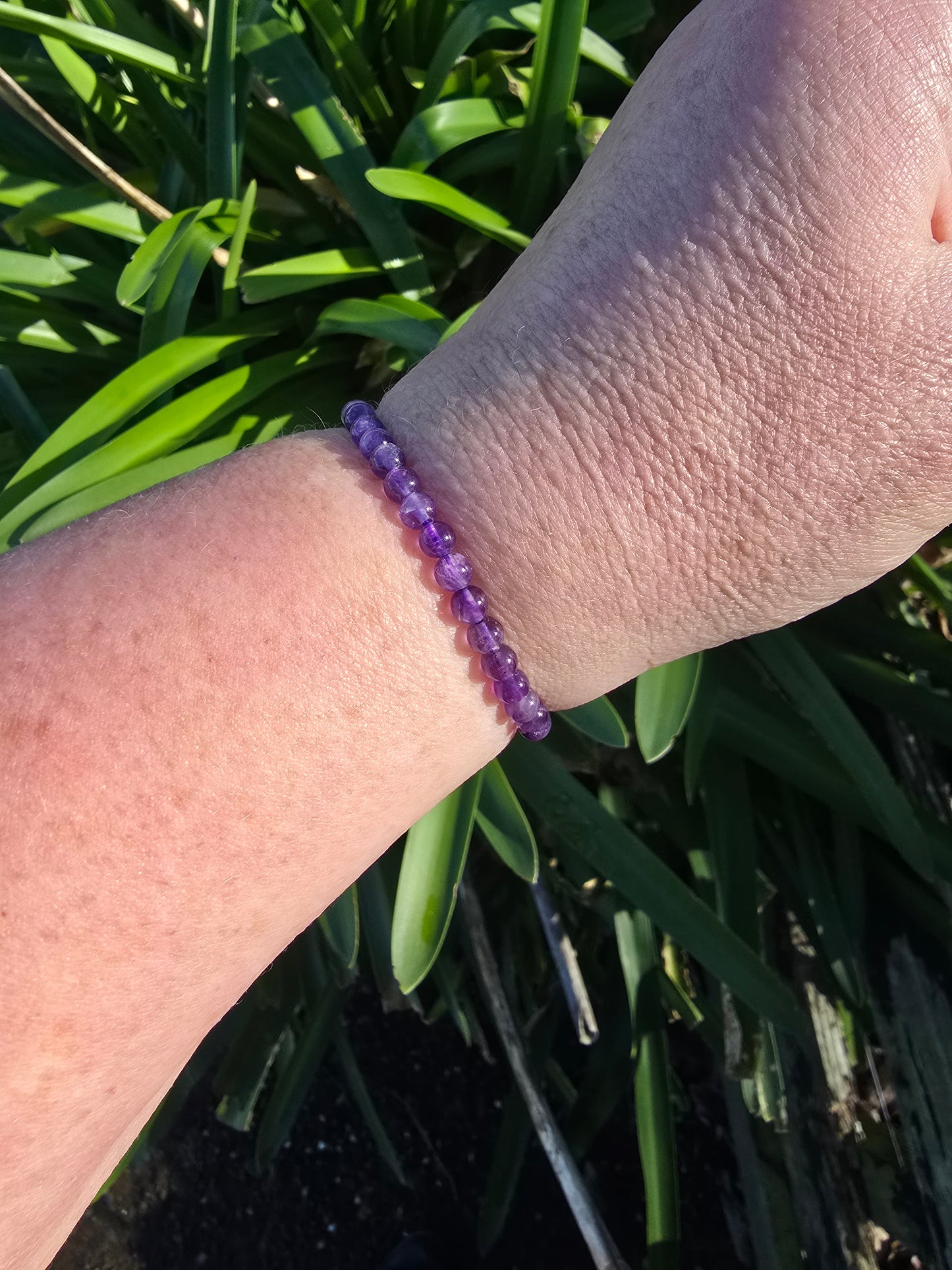 Amethyst | Round Bead Bracelet 4 mm