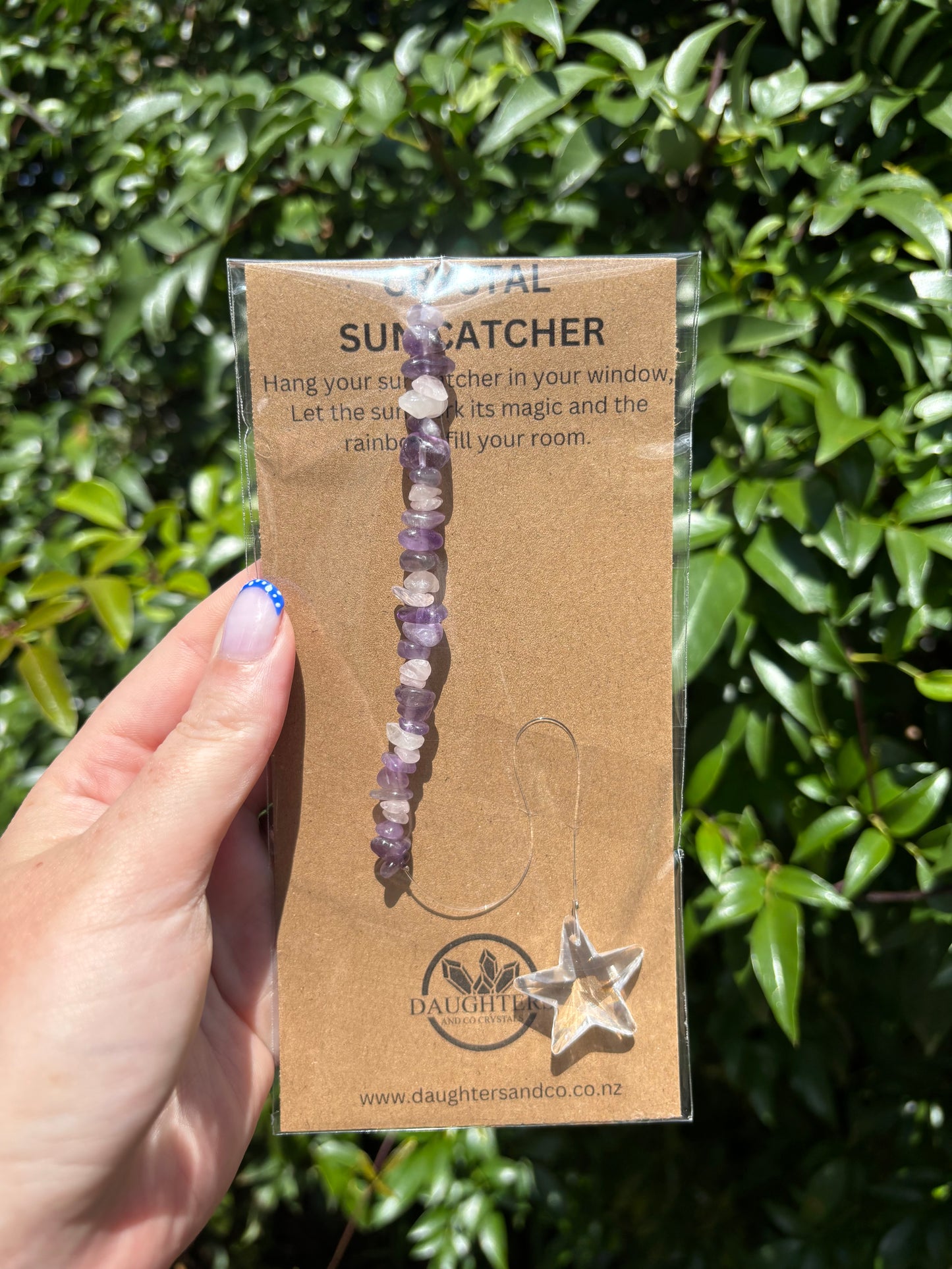 Amethyst & Rose Quartz | Star Sun Catcher
