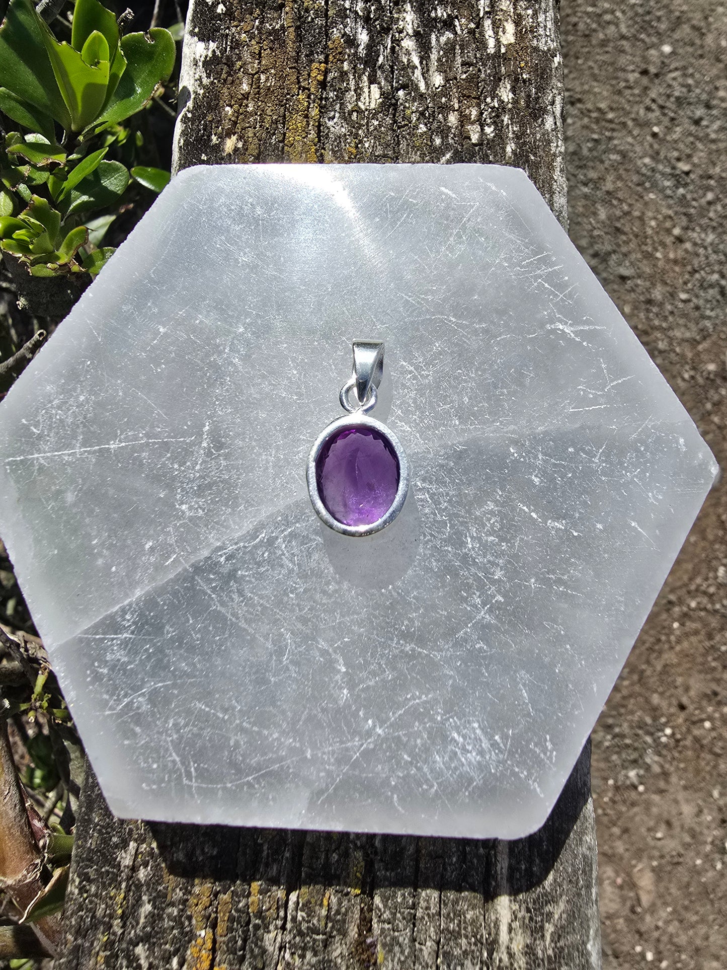 Amethyst | Faceted Sterling Silver Pendant F