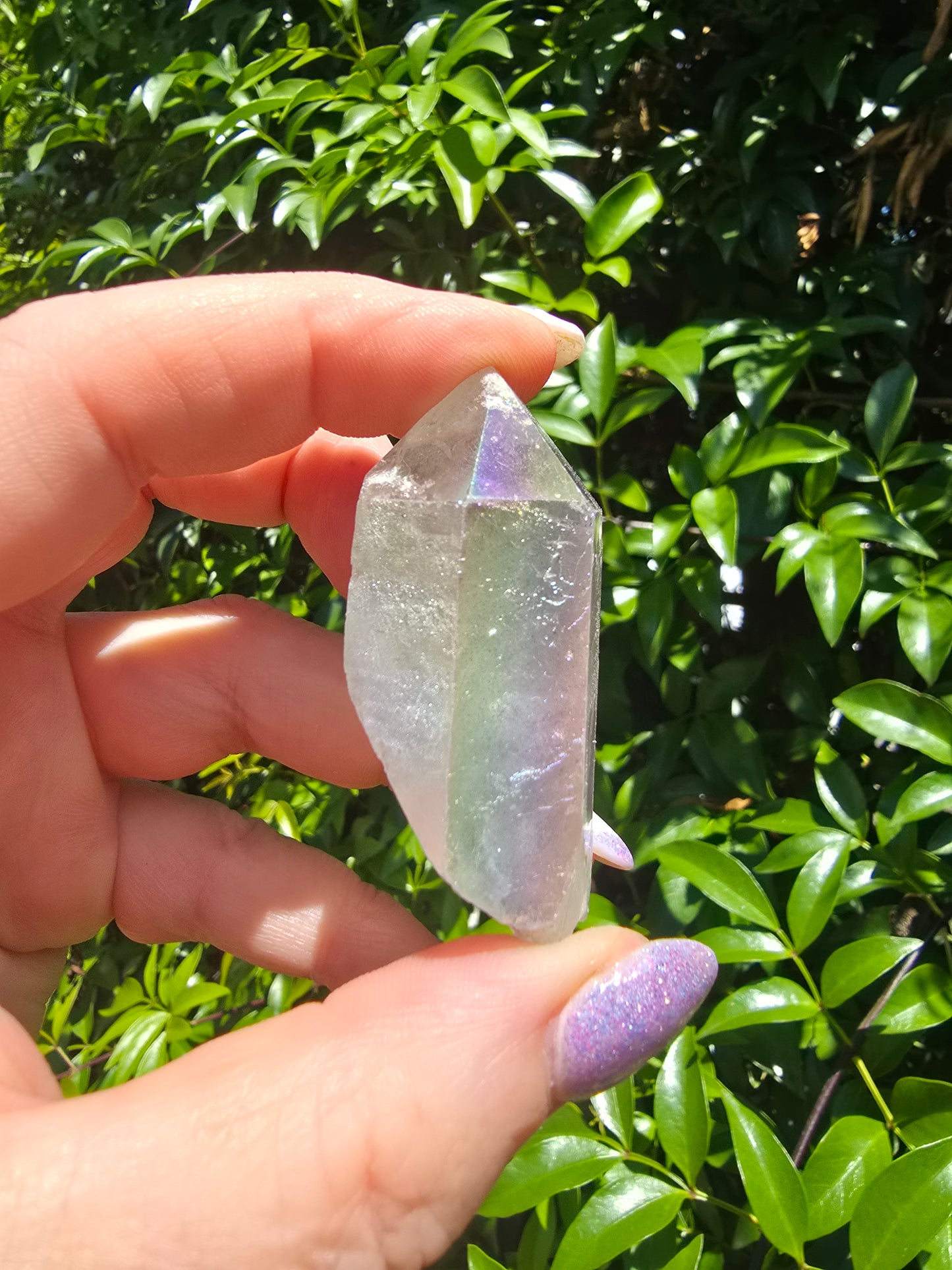 Angel Aura Quartz Semi Polished Point A