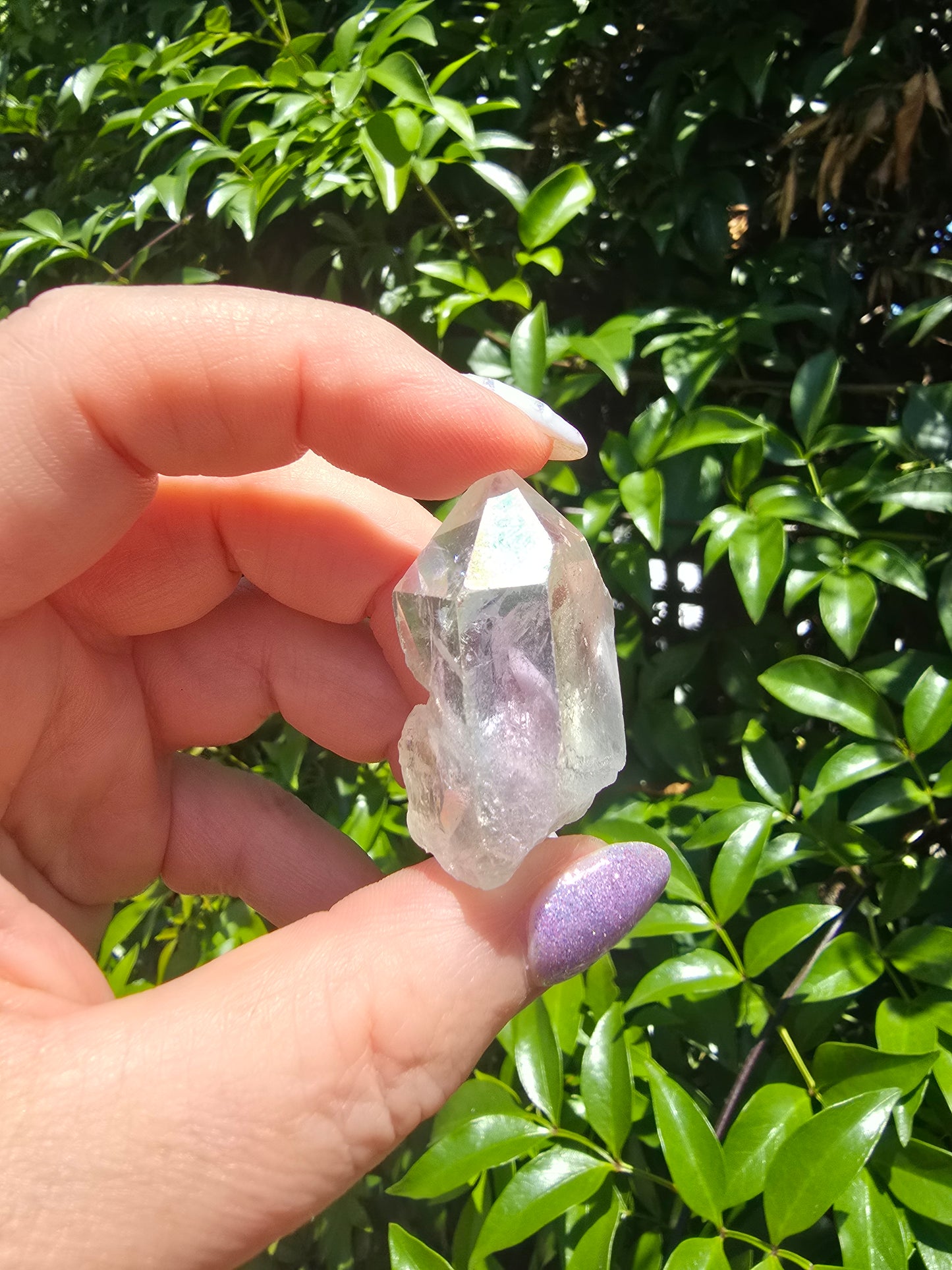 Angel Aura Quartz Semi Polished Point B