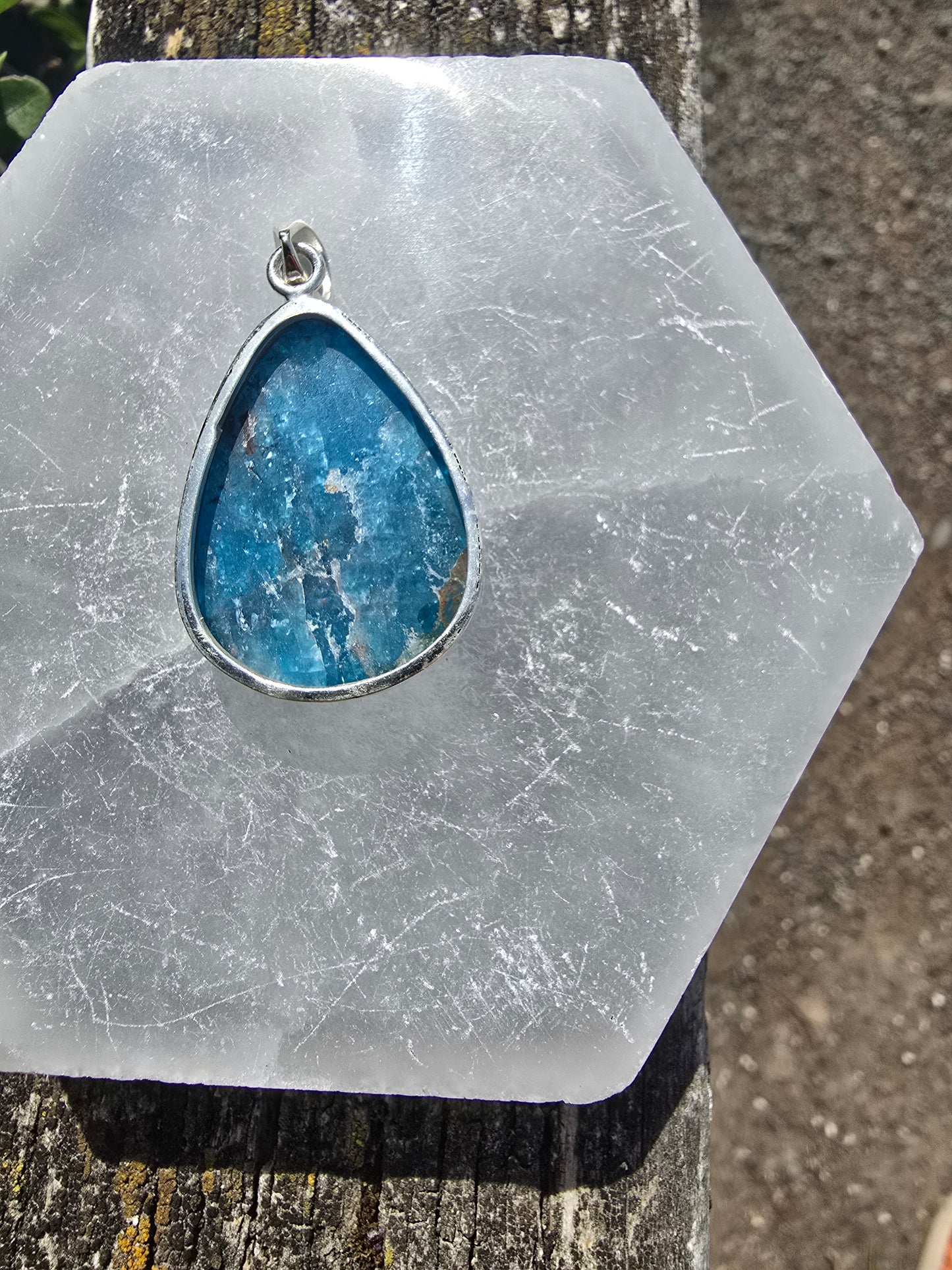 Apatite | Polished Sterling Silver Pendant A
