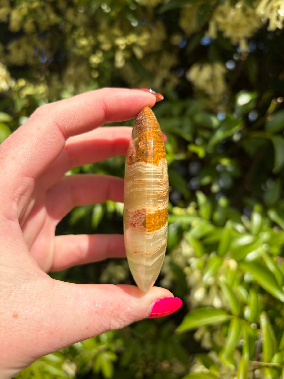 Banded Calcite Medium Palm Stone C