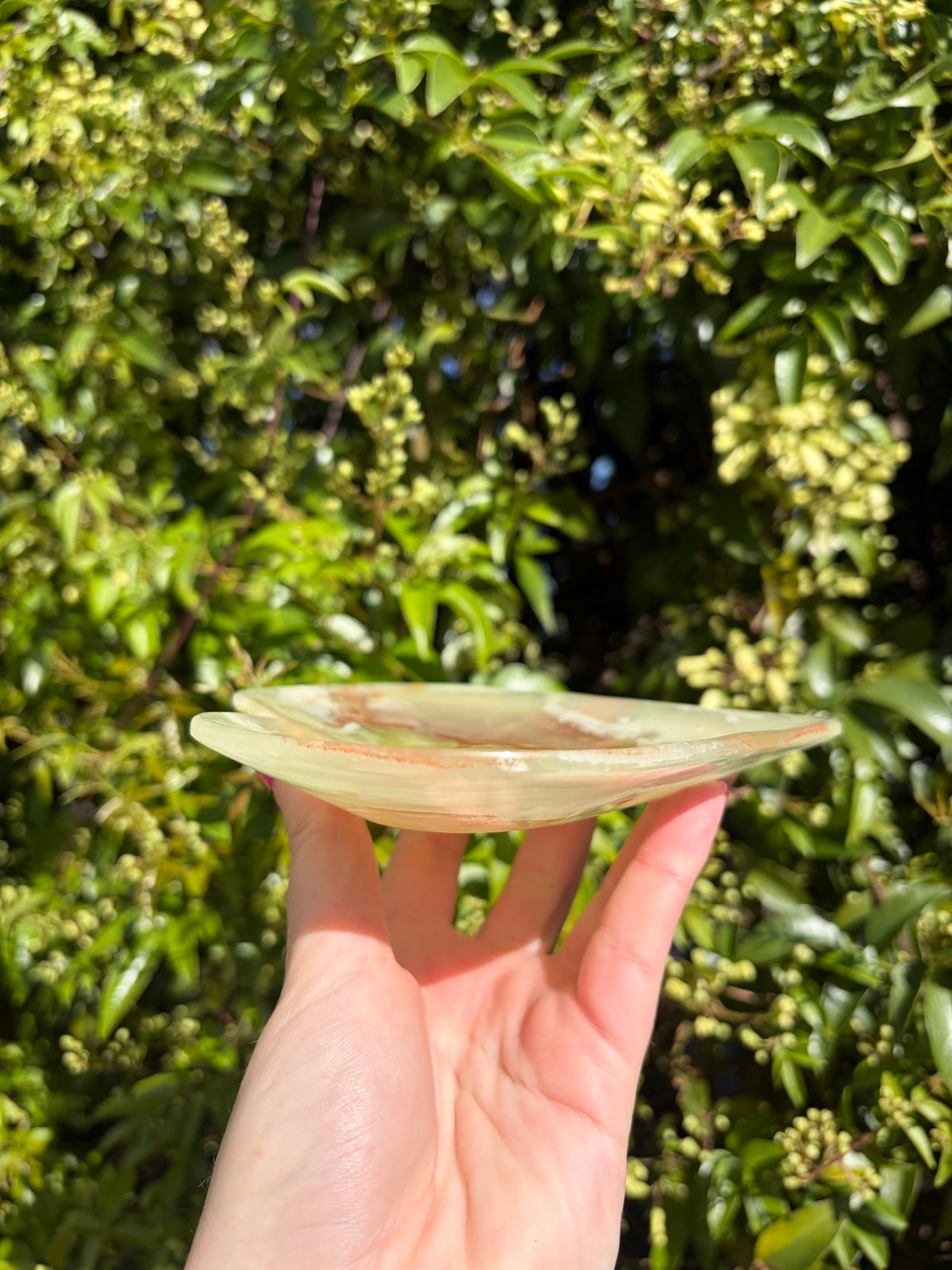 Banded Calcite Heart Trinket Dish B