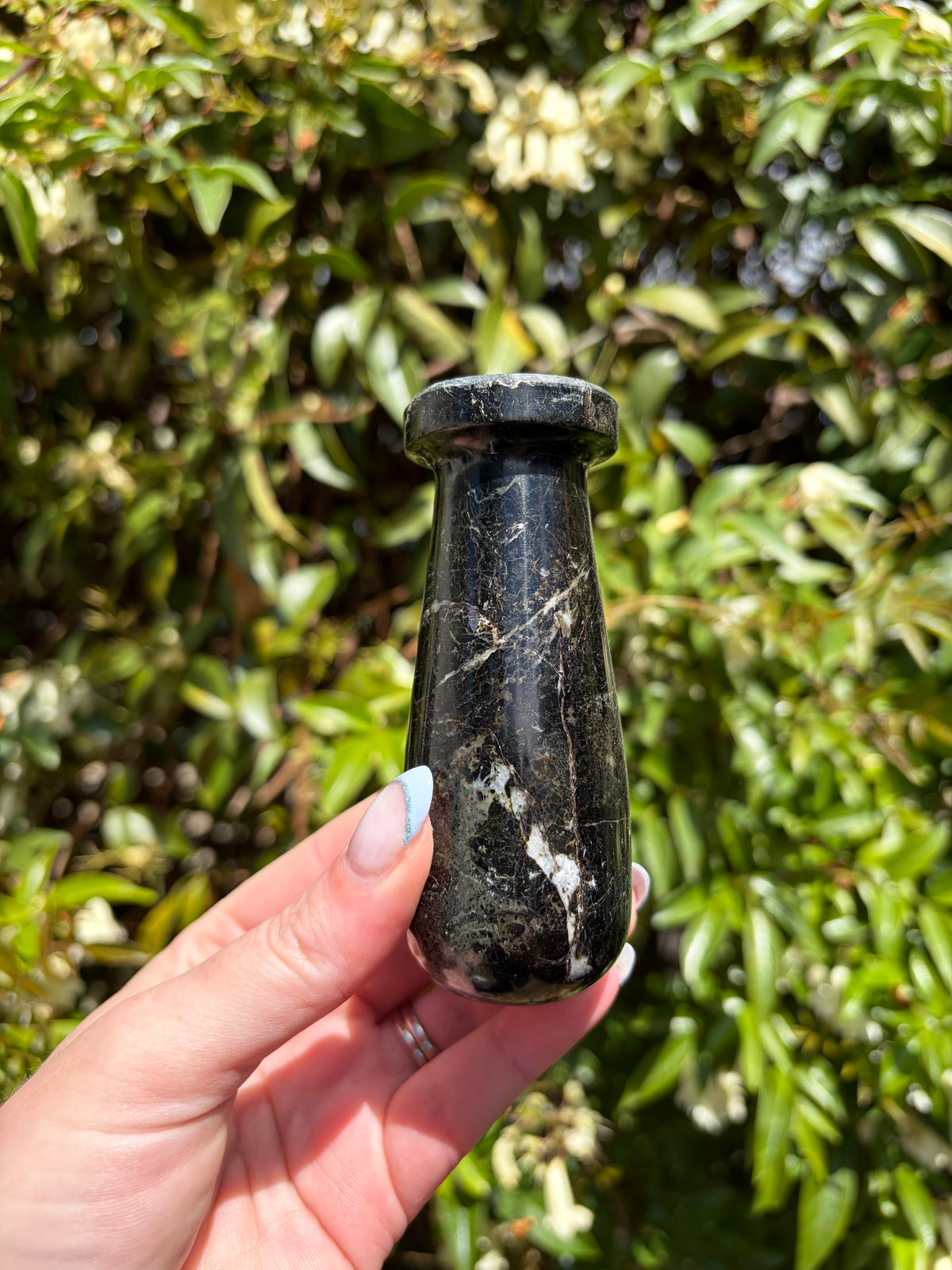 Black Marble Mortar & Pestle C