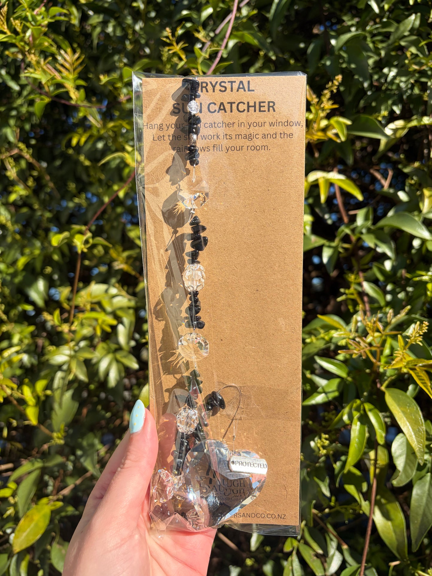 Black Obsidian | Large Heart Sun Catcher
