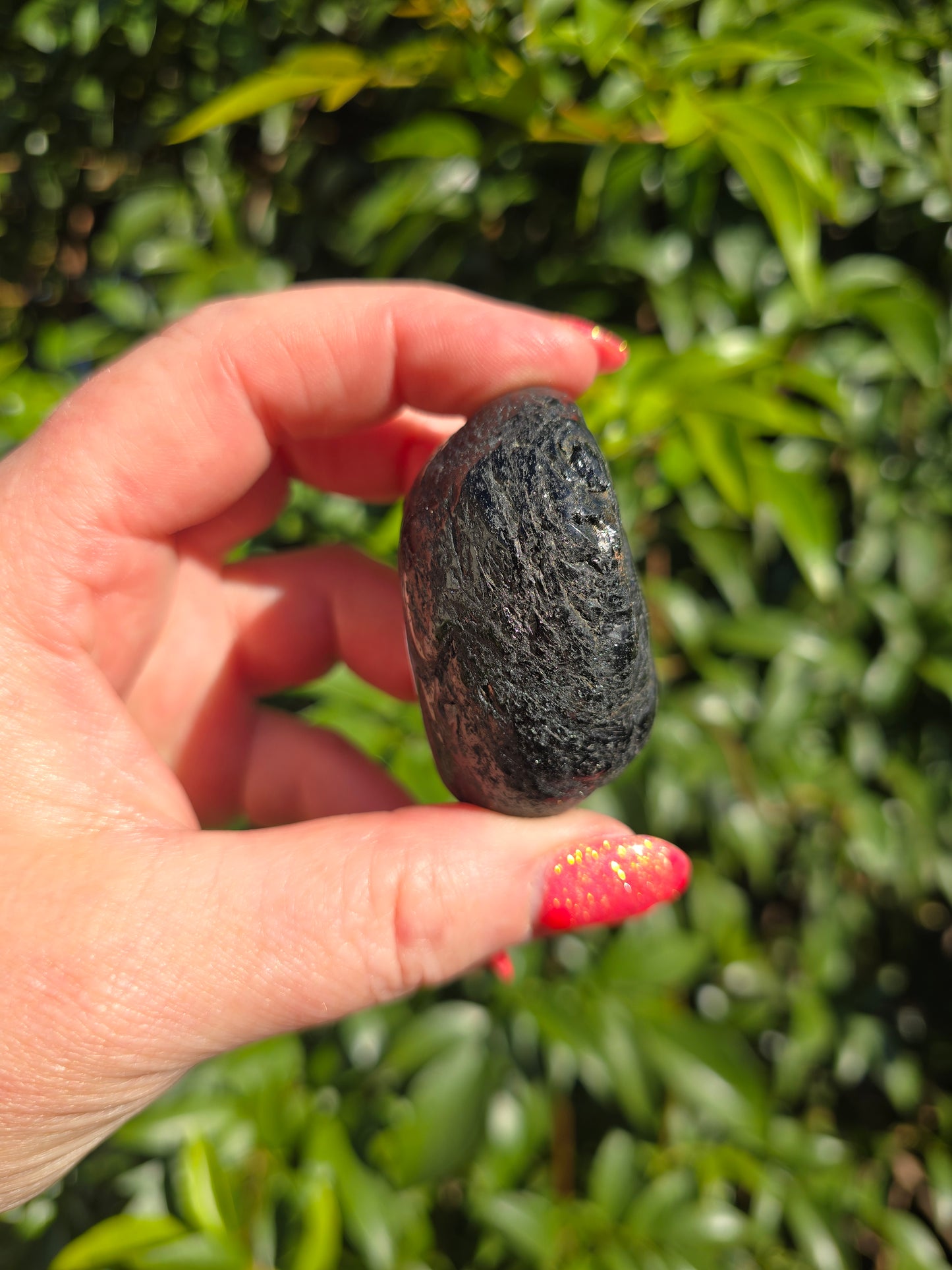 Black Tourmaline Large Tumbled Stone B