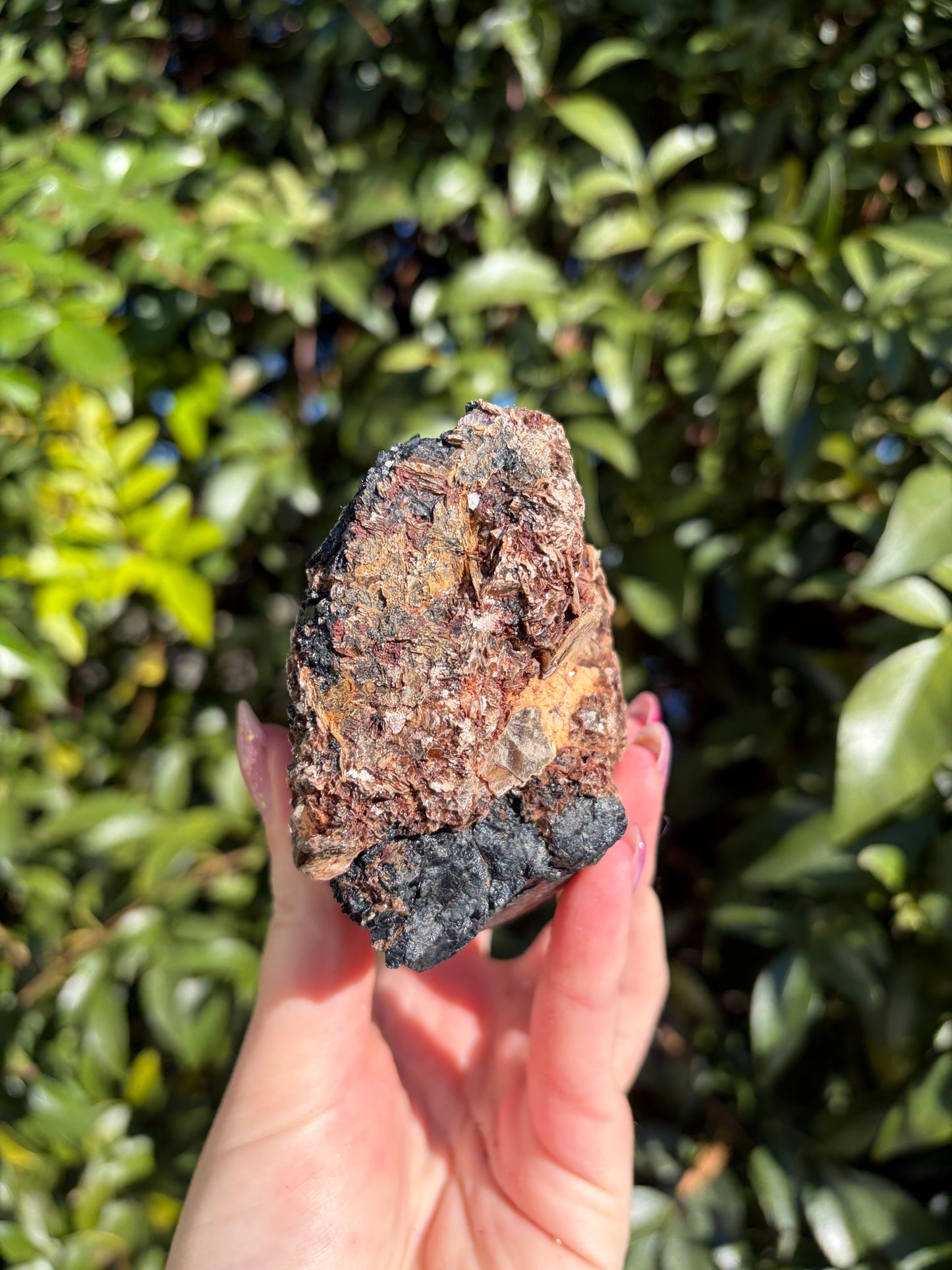Black Tourmaline & Mica Rough Piece C