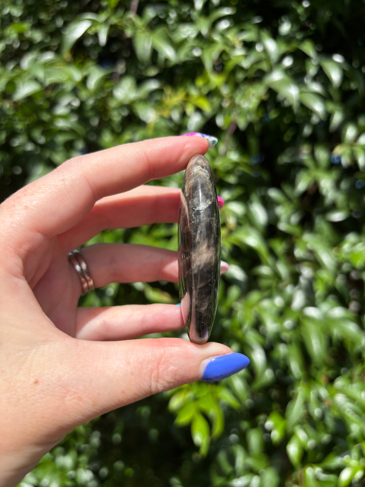 Black Moonstone Palm Stone A