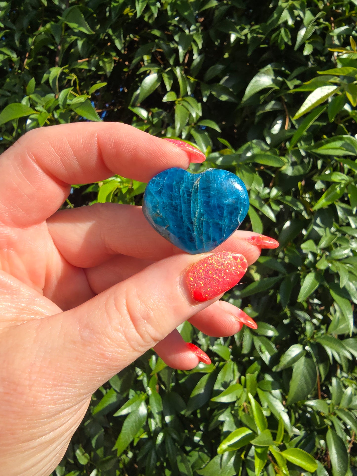 Blue Apatite Small Heart