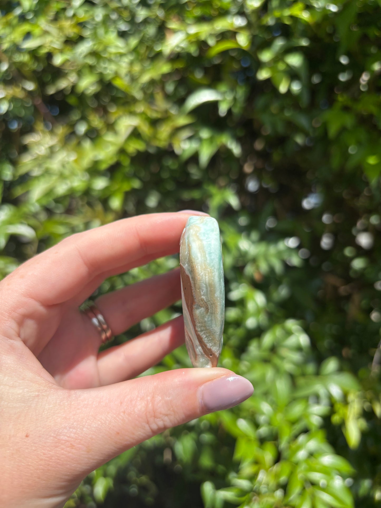 Blue Aragonite Heart F