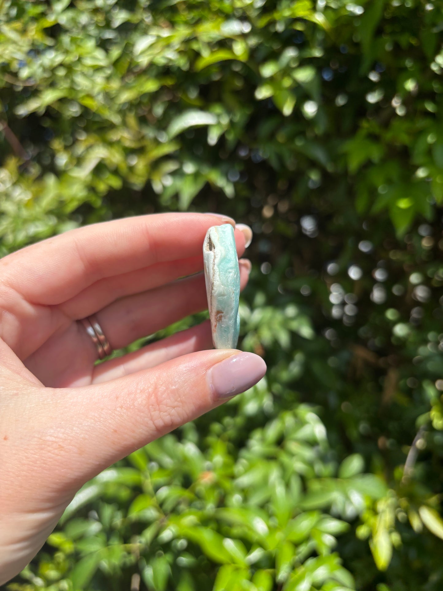 Blue Aragonite Heart i