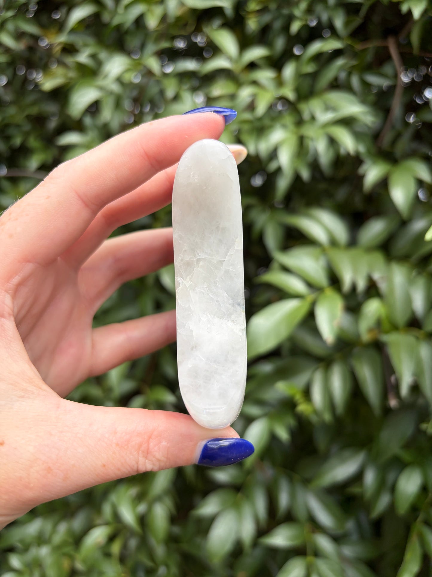 Blue Kyanite & Quartz Self Standing Moon D